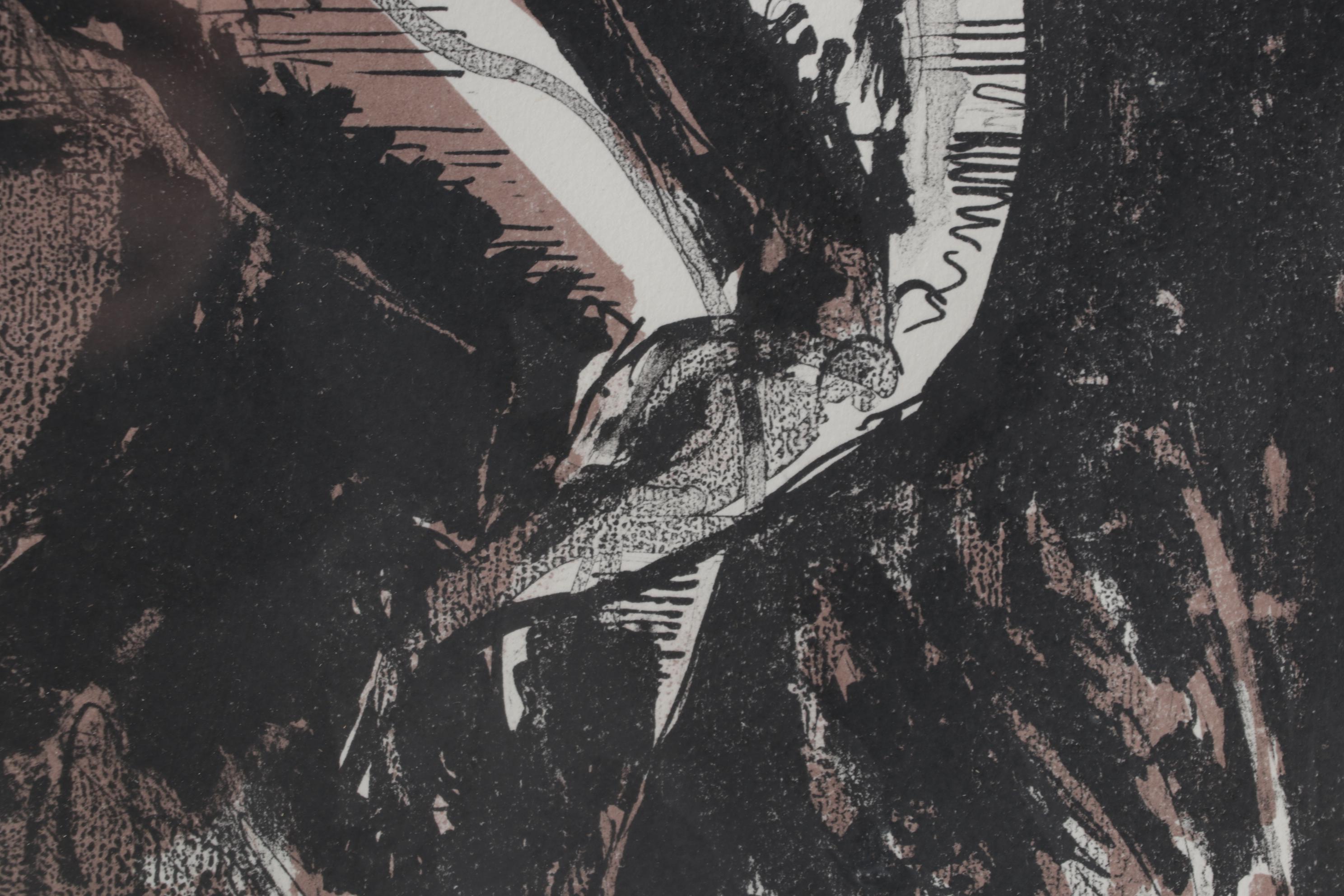 Milton Hebald Figural Color Lithograph, 1963