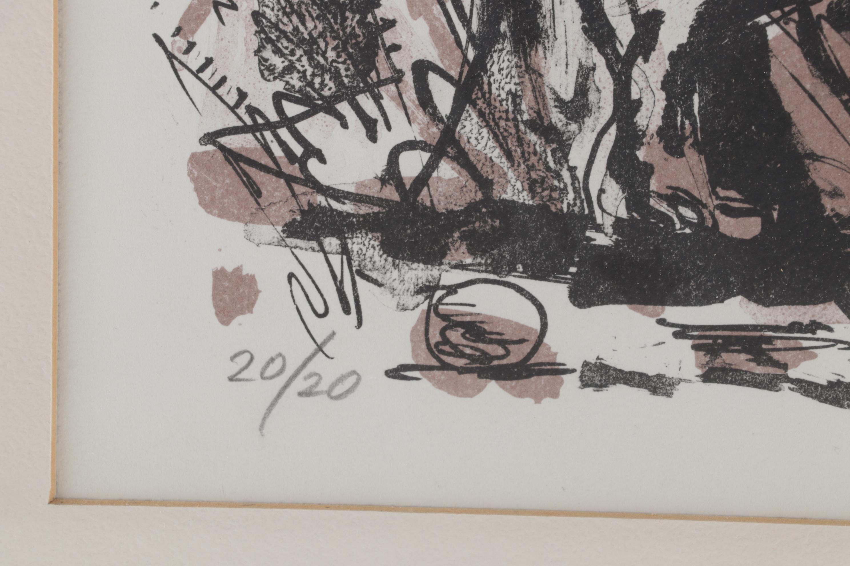 Milton Hebald Figural Color Lithograph, 1963