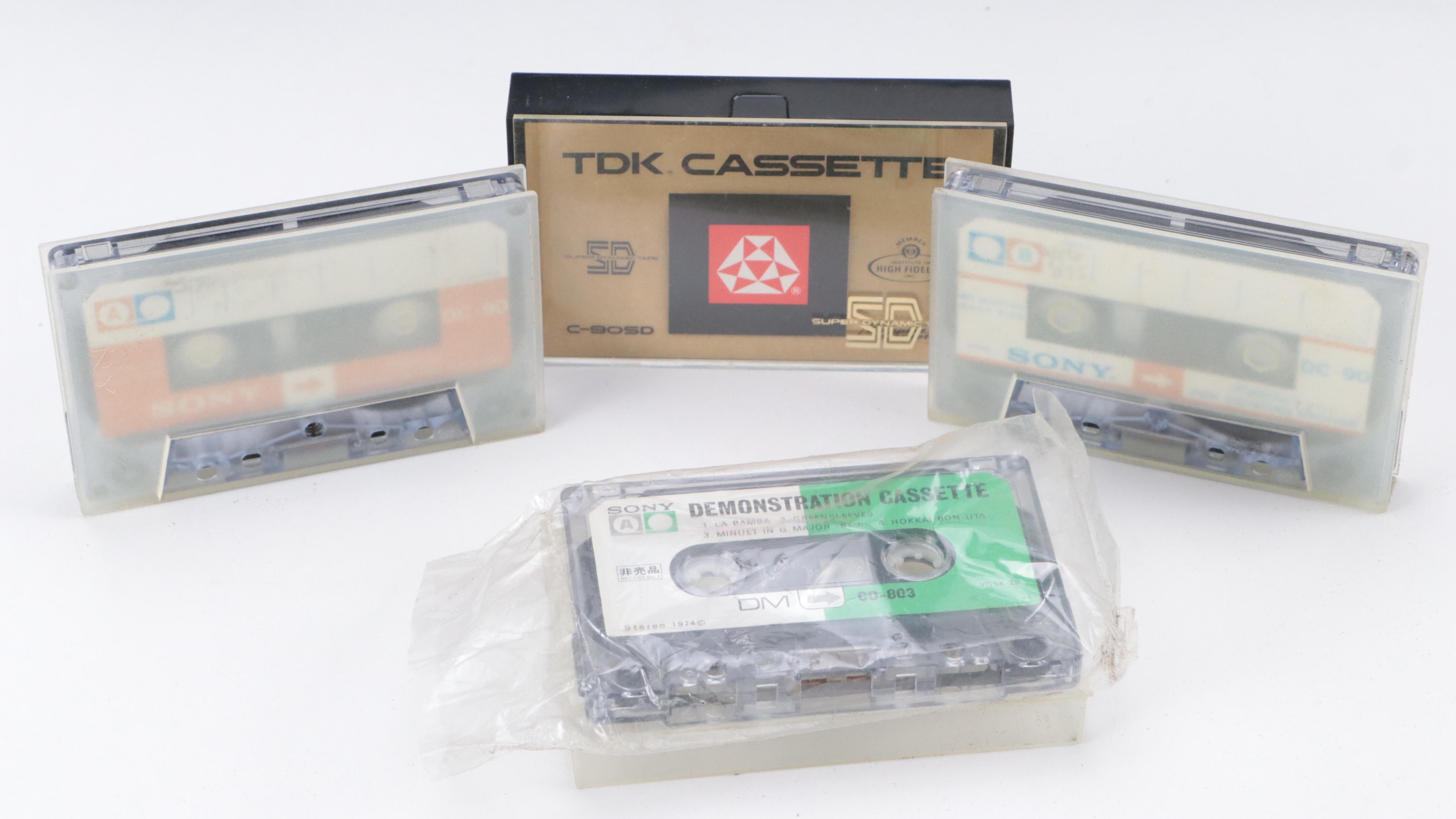 Sony Cassette Player with Sony Cassette Tapes with More Accessories