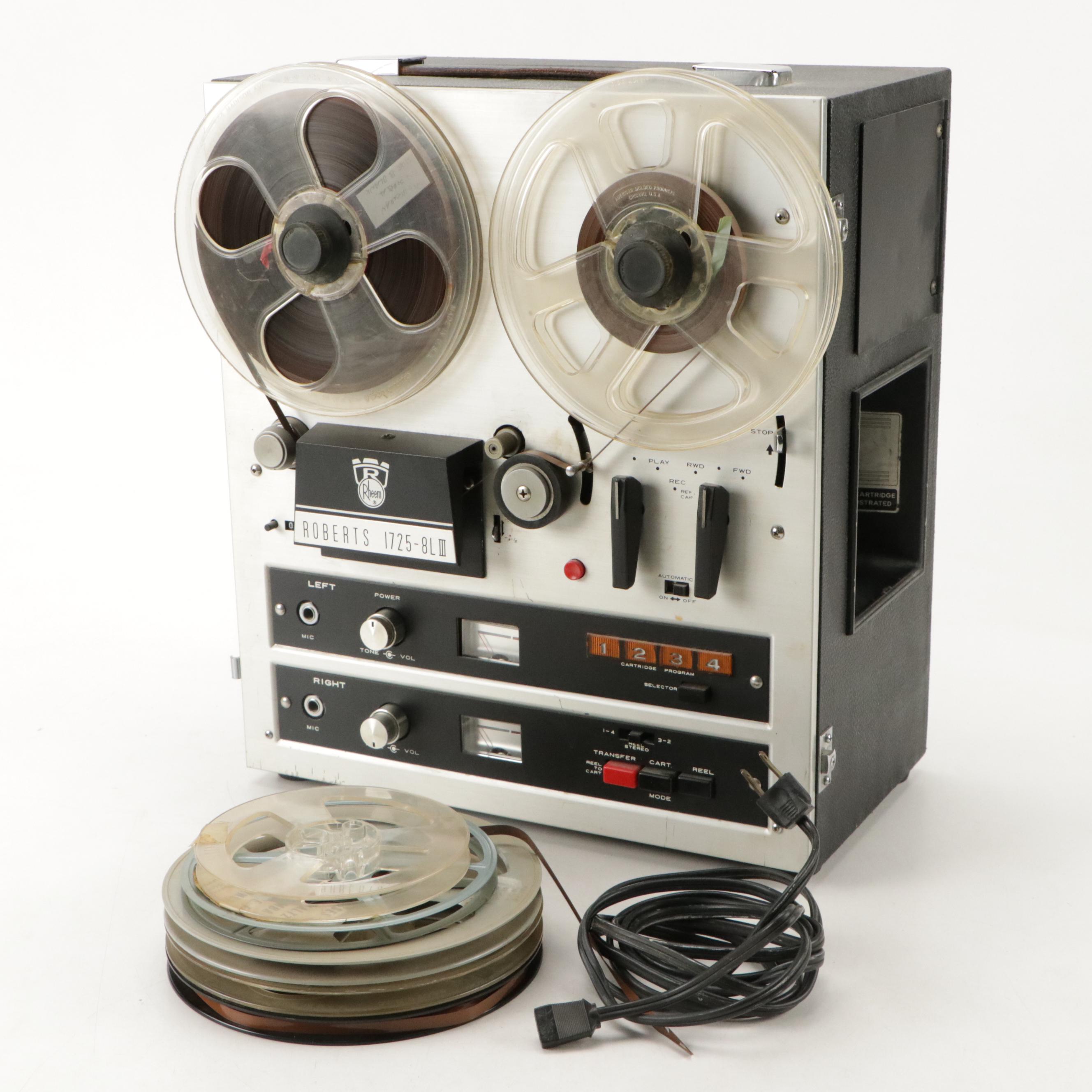 Roberts Model 1725 Reel-to-Reel Multi-Purpose Tape Recorder with Tape Reels