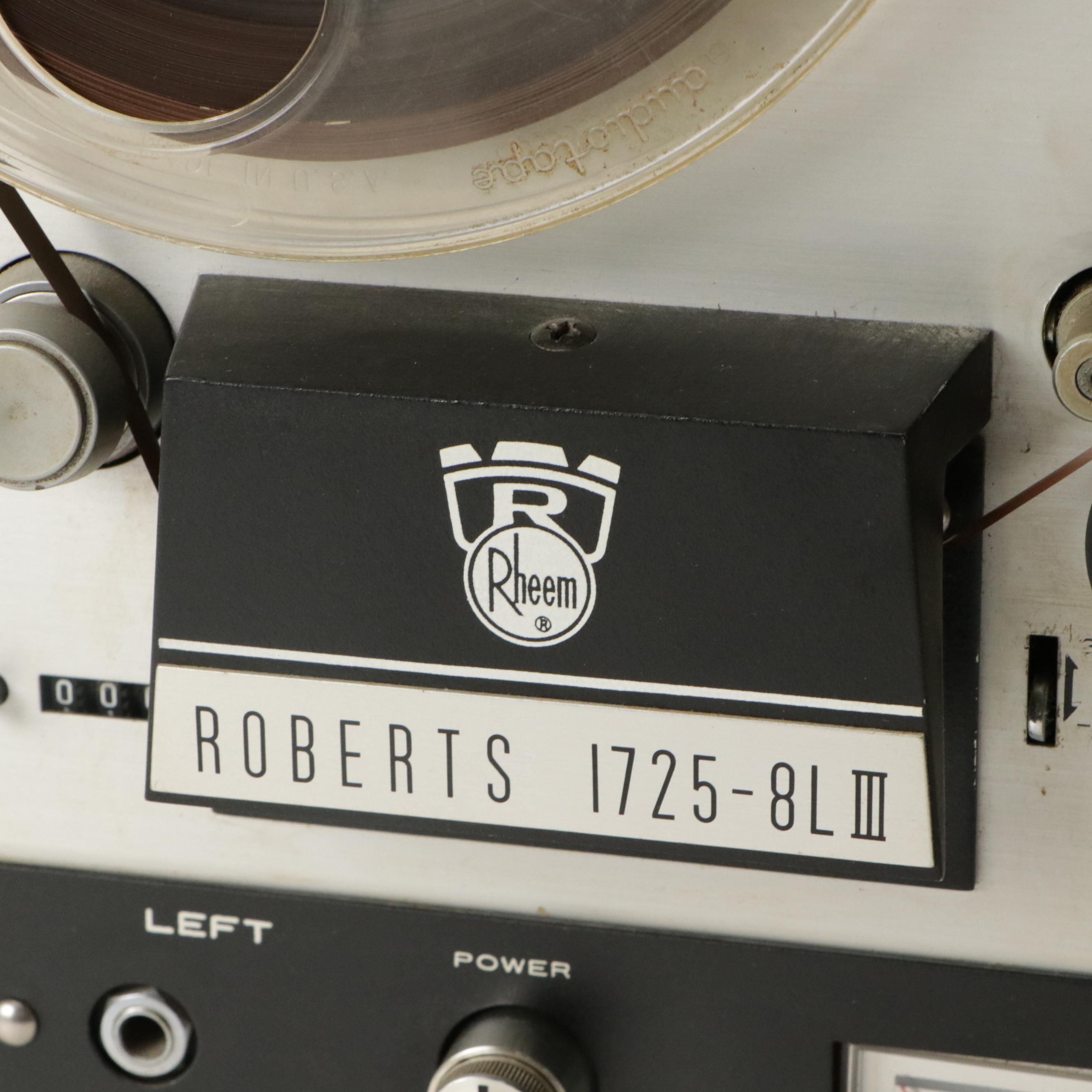 Roberts Model 1725 Reel-to-Reel Multi-Purpose Tape Recorder with Tape Reels