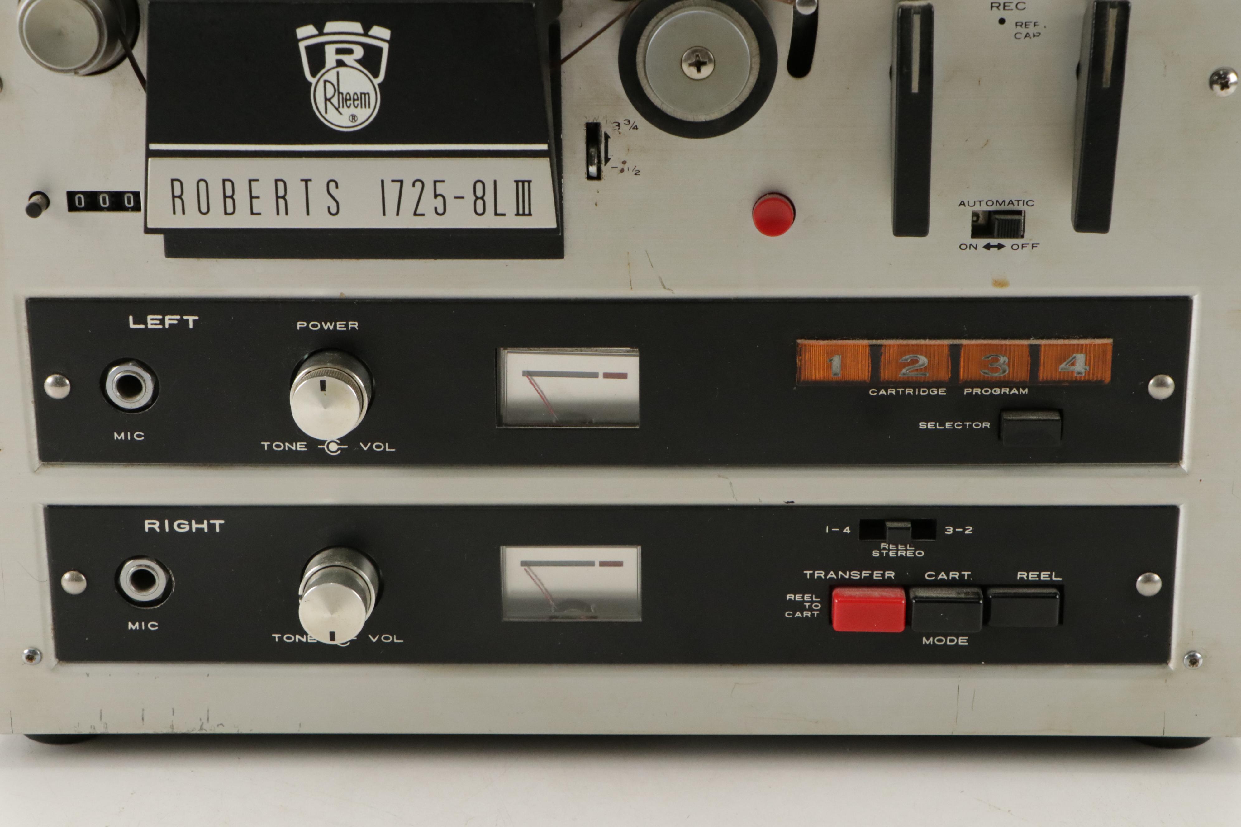 Roberts Model 1725 Reel-to-Reel Multi-Purpose Tape Recorder with Tape Reels