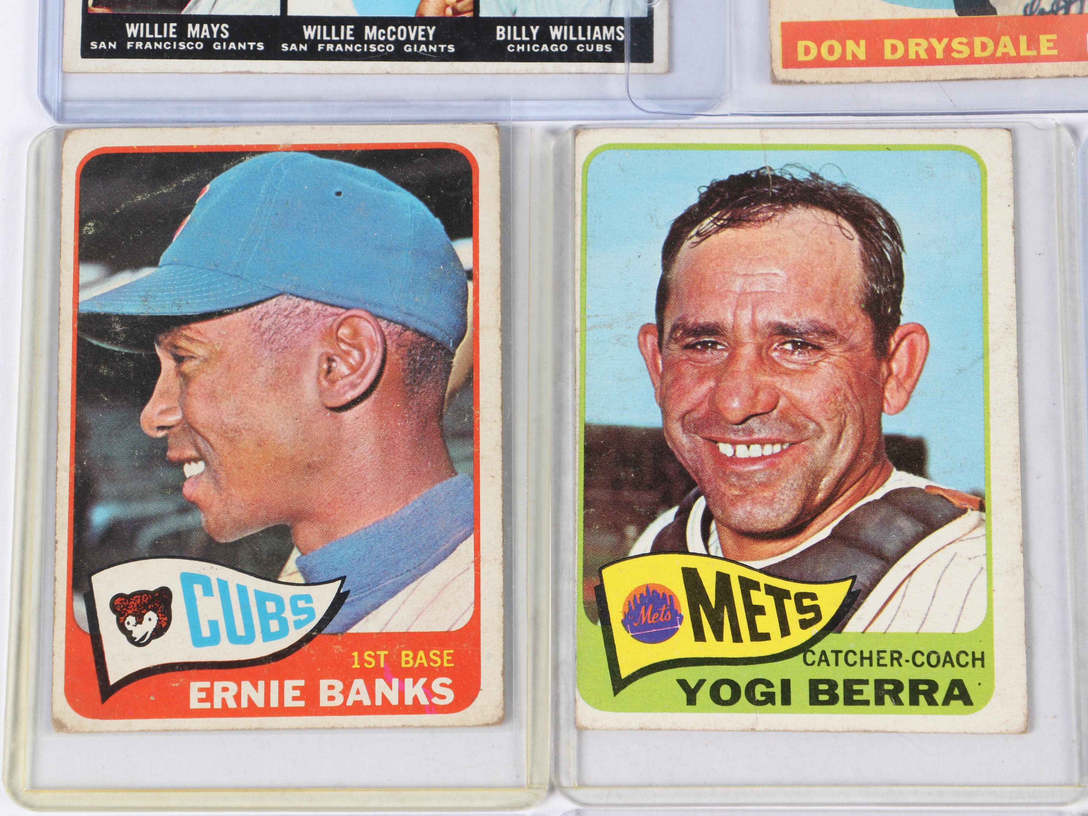 Topps Baseball Cards Featuring Mickey Mantle, Hank Aaron, and More, 1960s