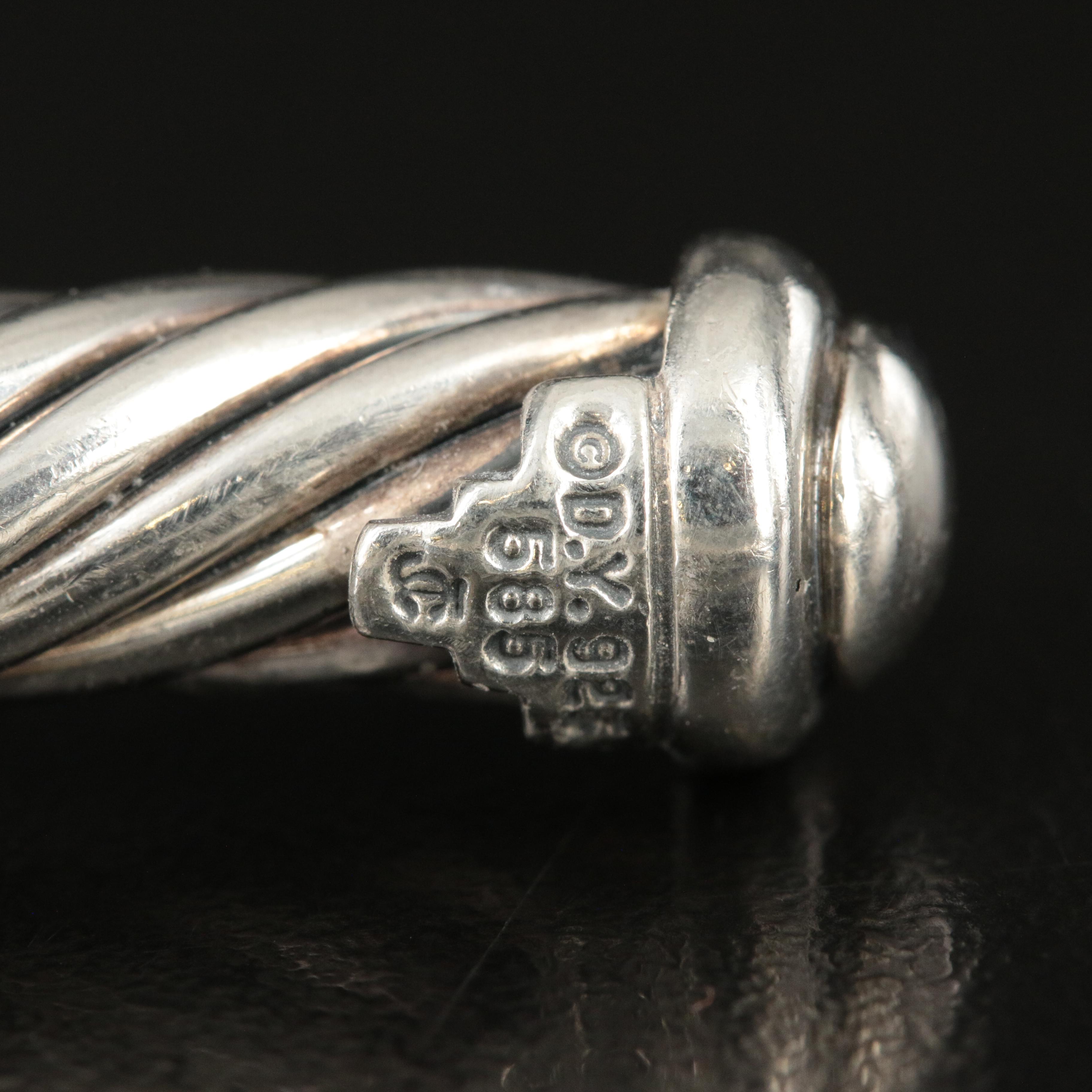 David Yurman X Classic Cable Cuff in Sterling and 14K