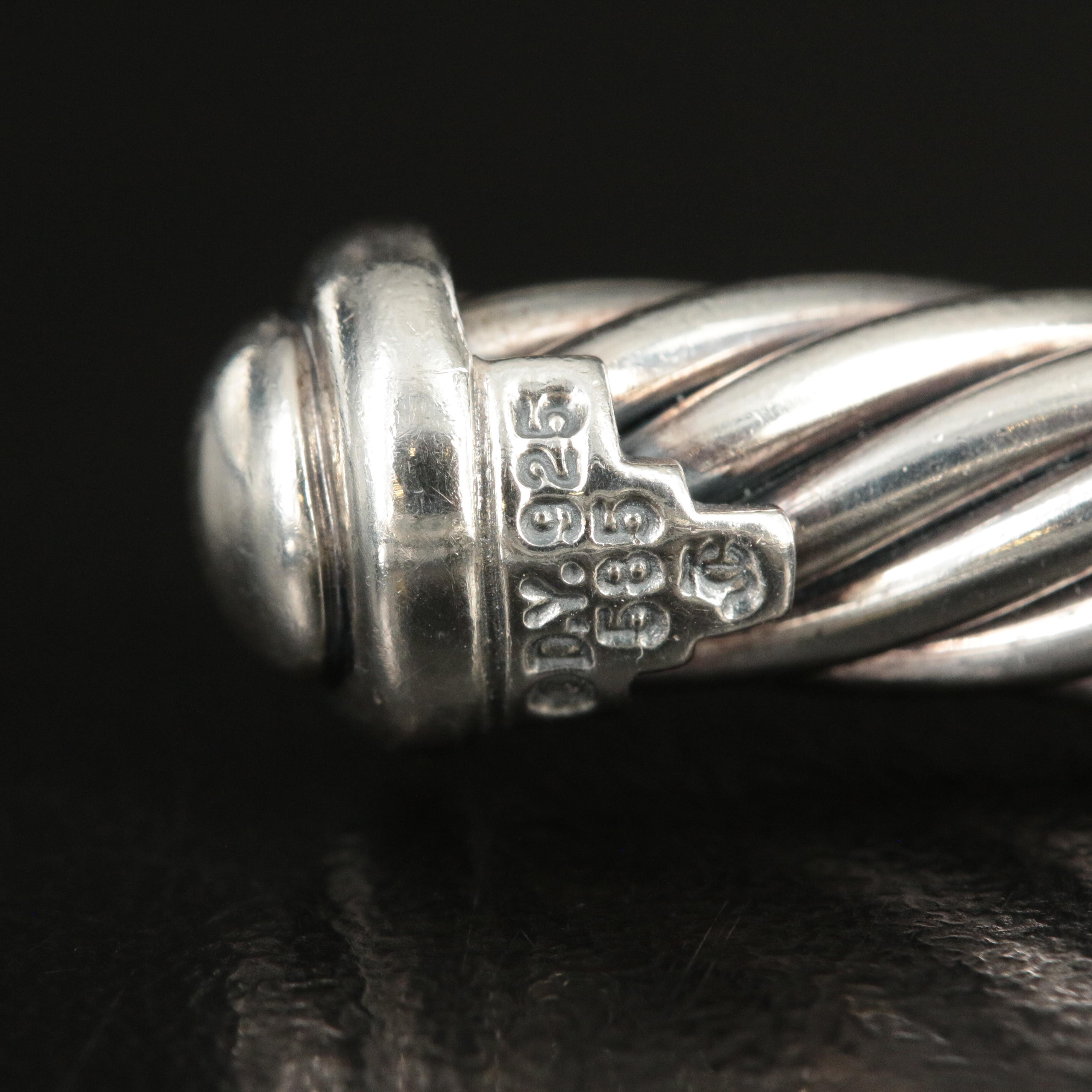 David Yurman X Classic Cable Cuff in Sterling and 14K