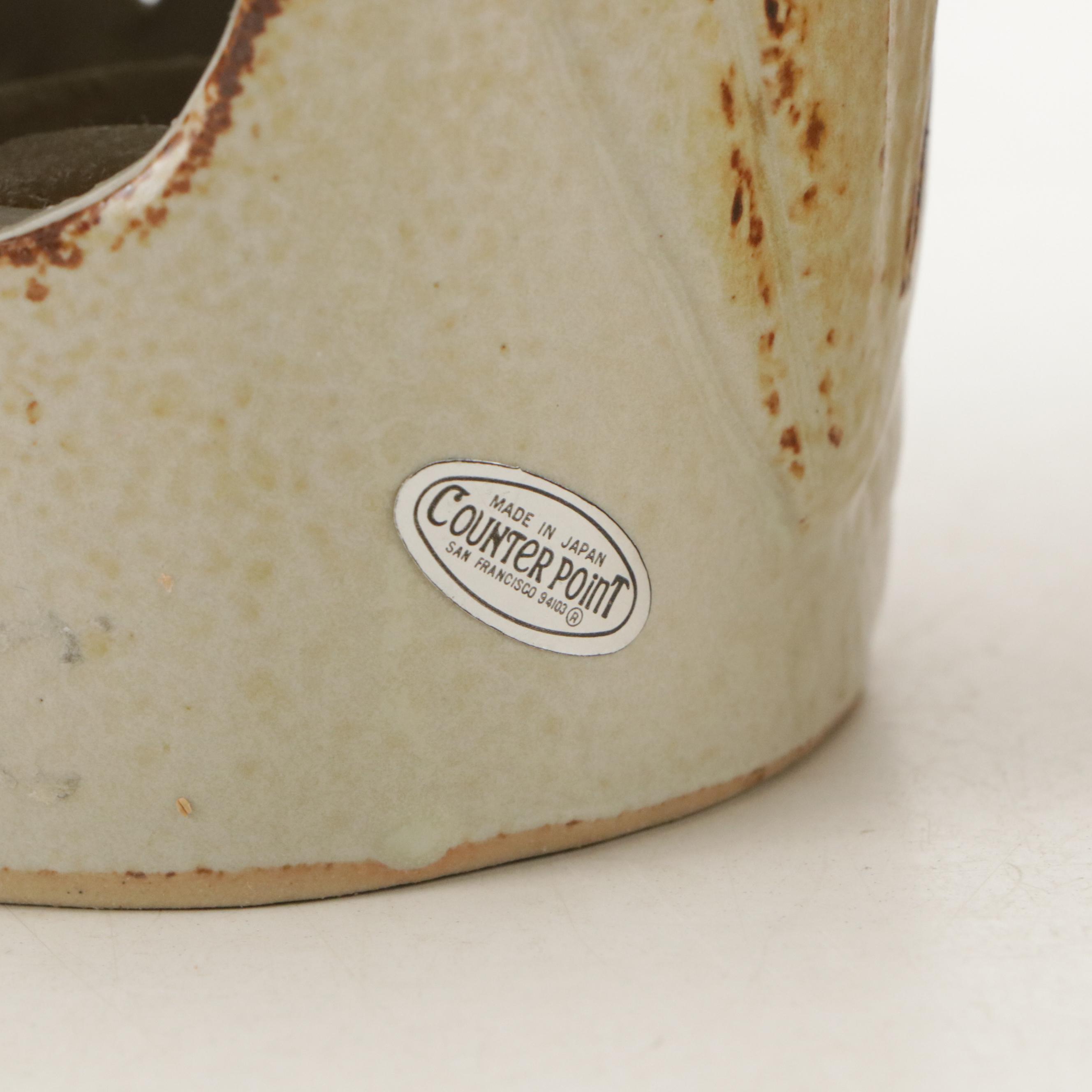 Pigeon Forge Pottery with Other Owl Figurines and Teapot, Mid to Late 20th C.