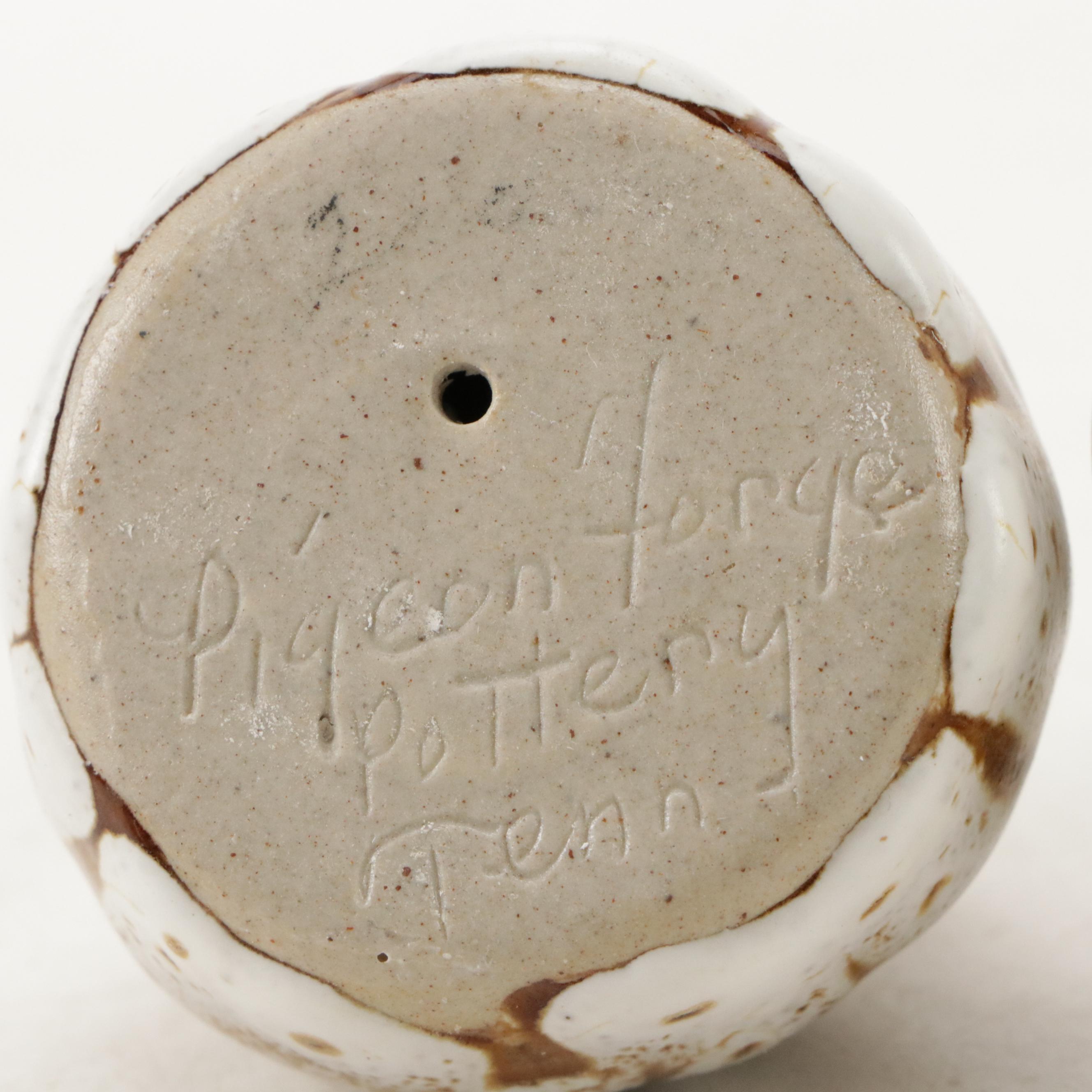 Pigeon Forge Pottery with Other Owl Figurines and Teapot, Mid to Late 20th C.