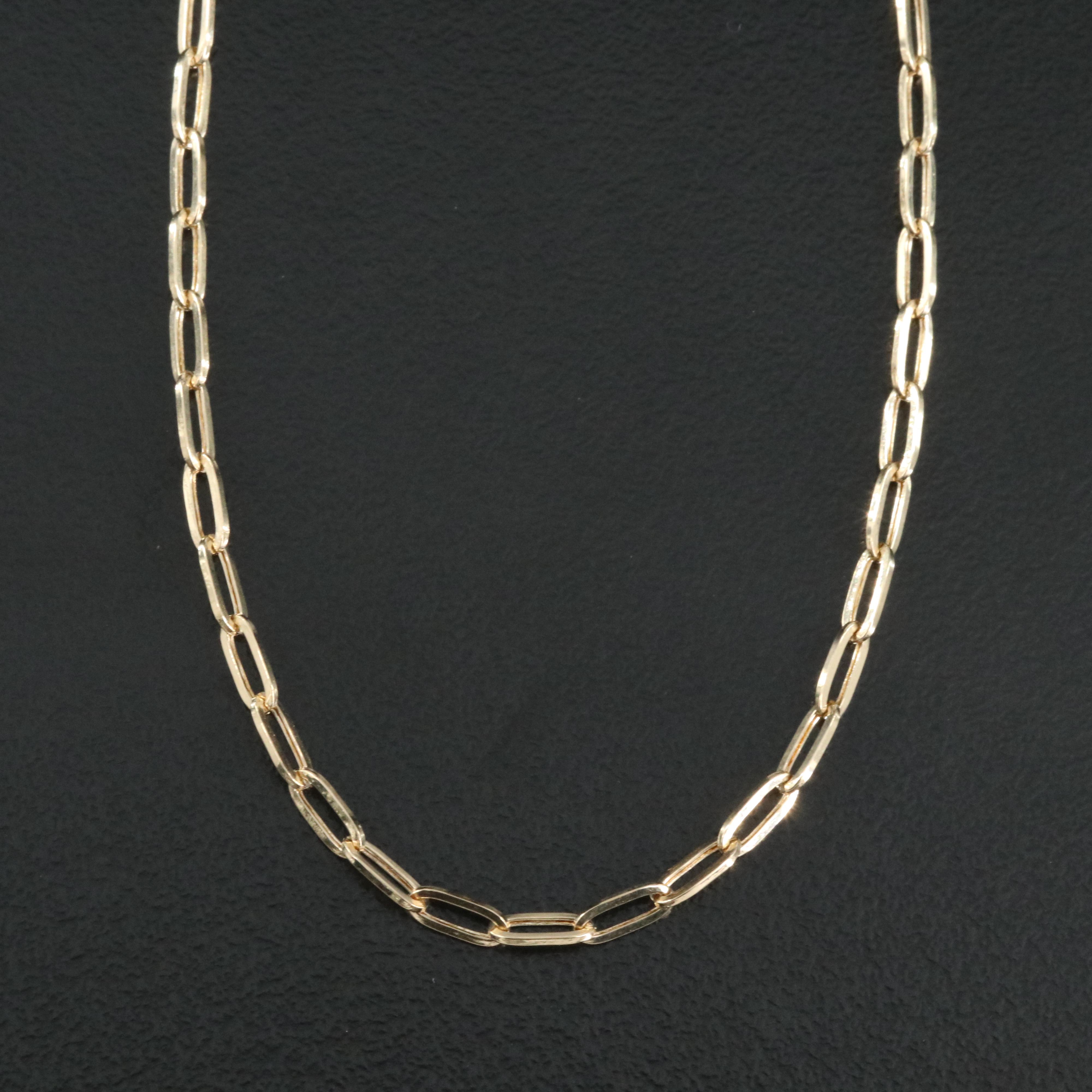 18K Paper Clip Chain Necklace