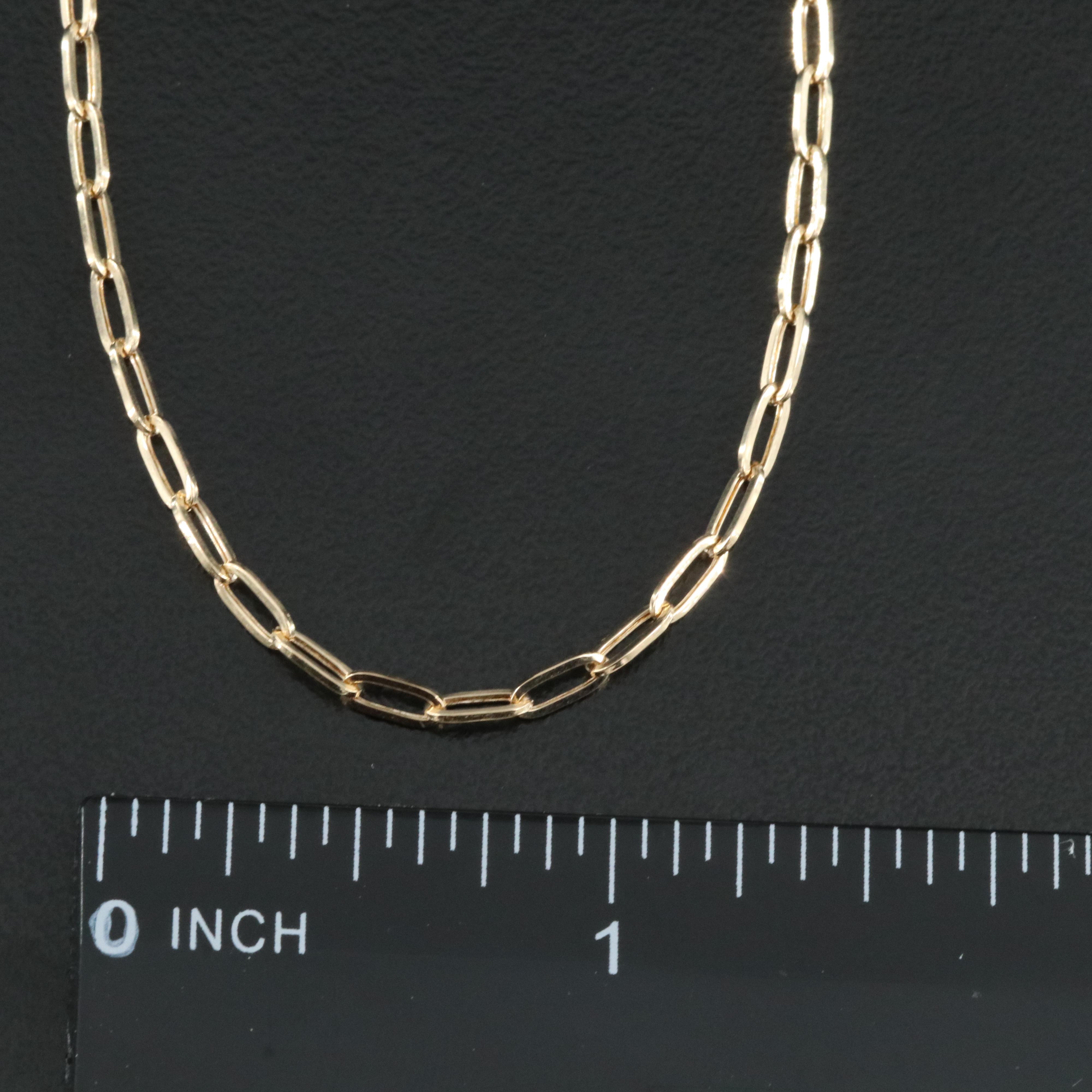 18K Paper Clip Chain Necklace