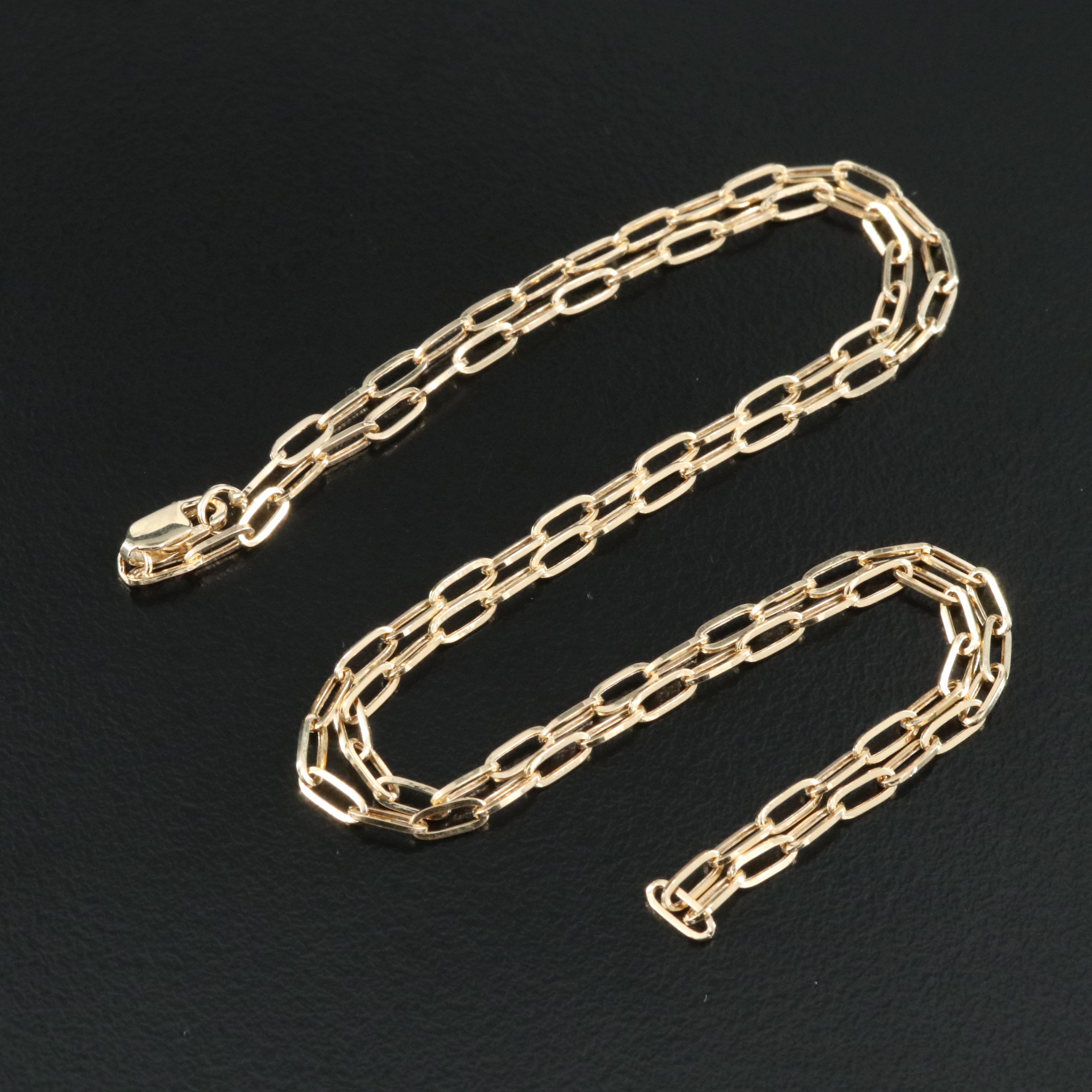 18K Paper Clip Chain Necklace