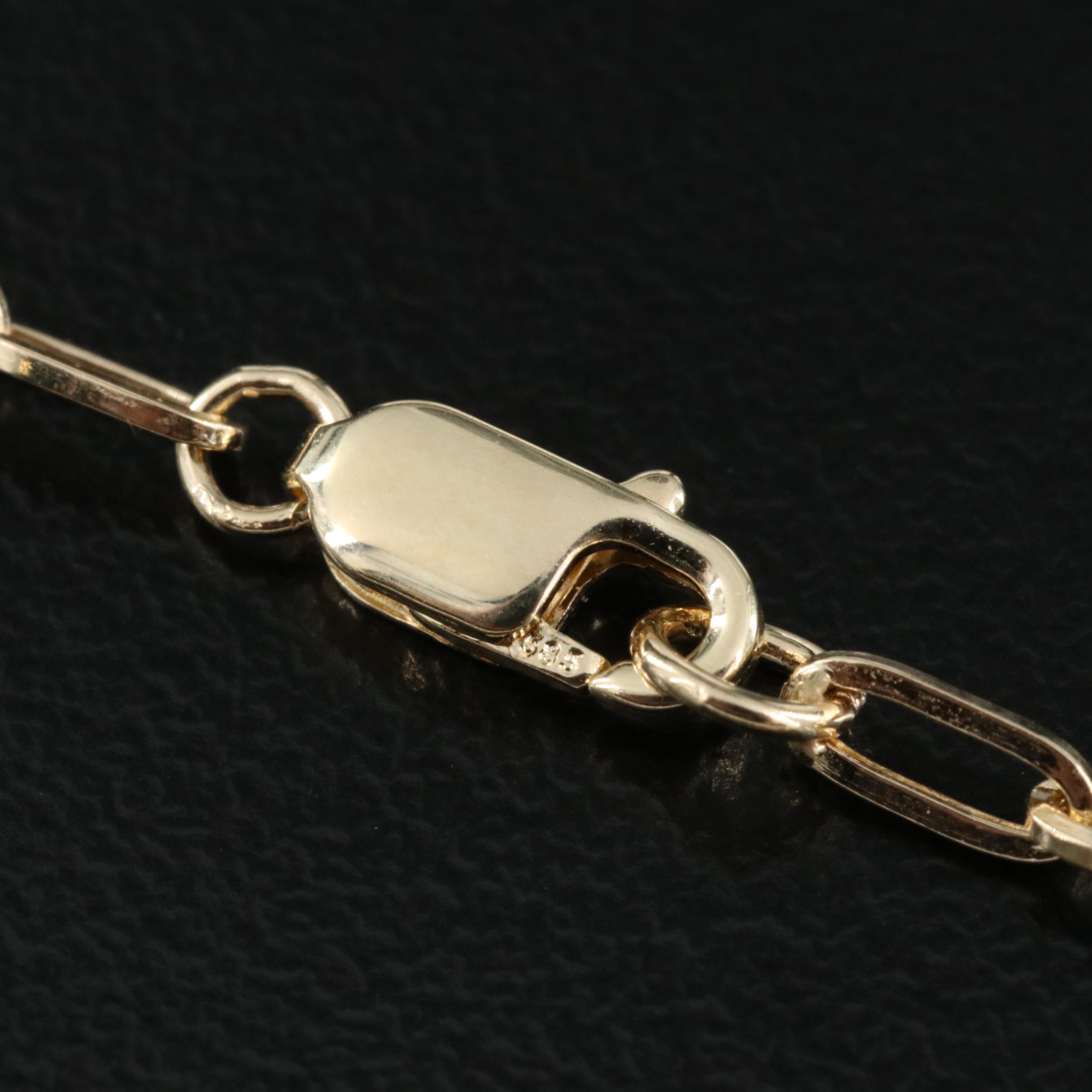 18K Paper Clip Chain Necklace