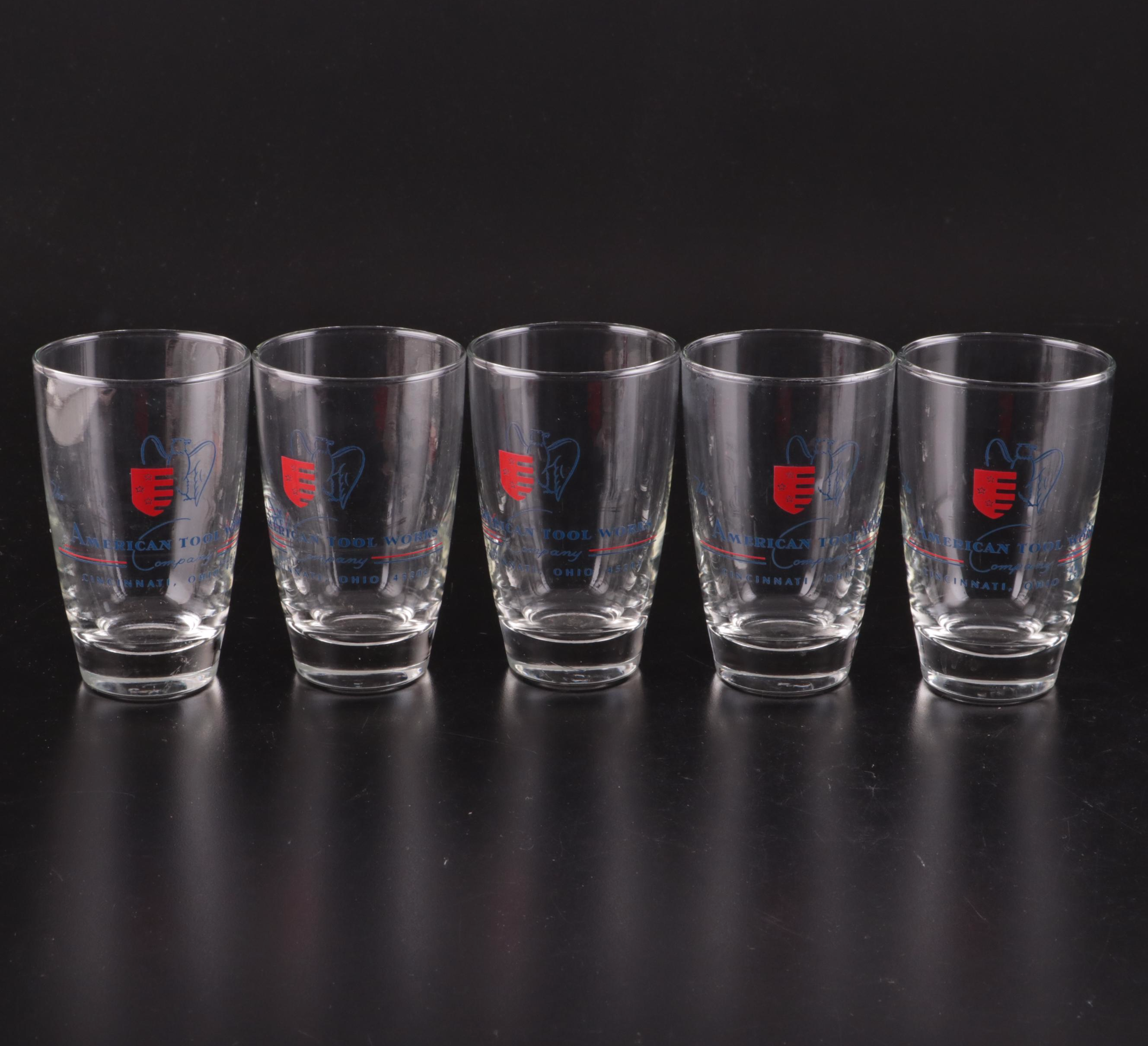 Anchor Hocking "American Tool Works Company" Glass Tumbler Set