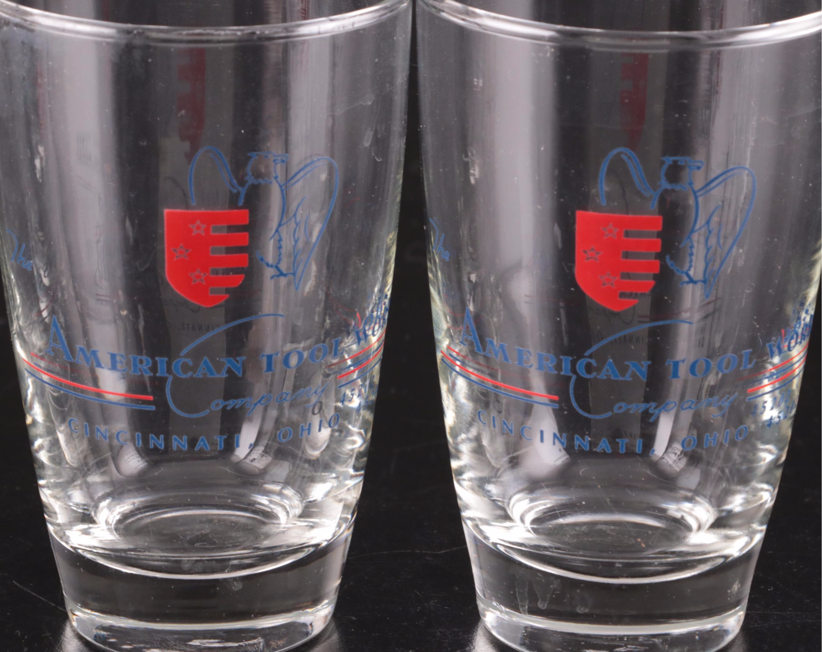 Anchor Hocking "American Tool Works Company" Glass Tumbler Set