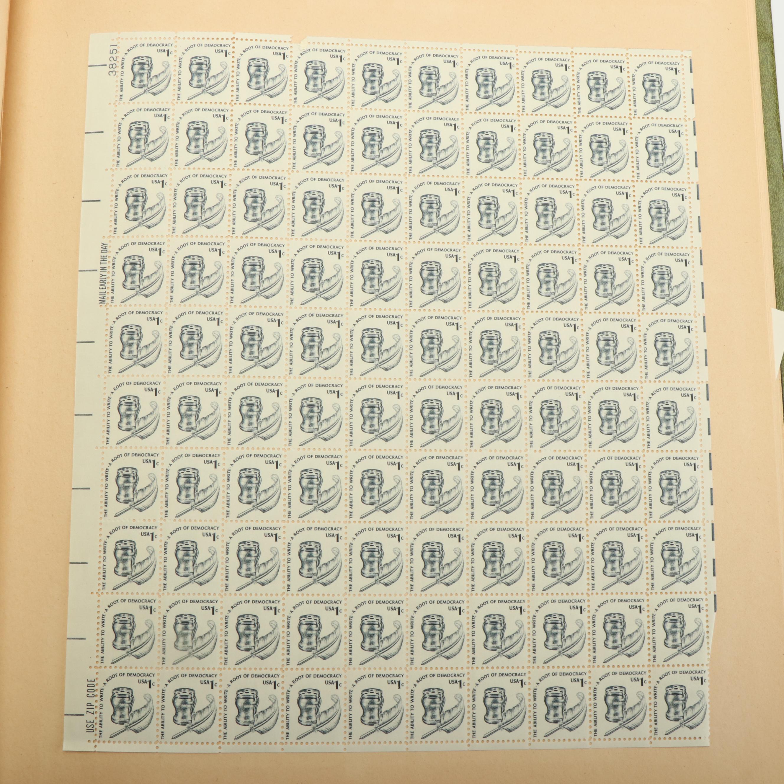 Four Albums of Postage Stamp Sheets