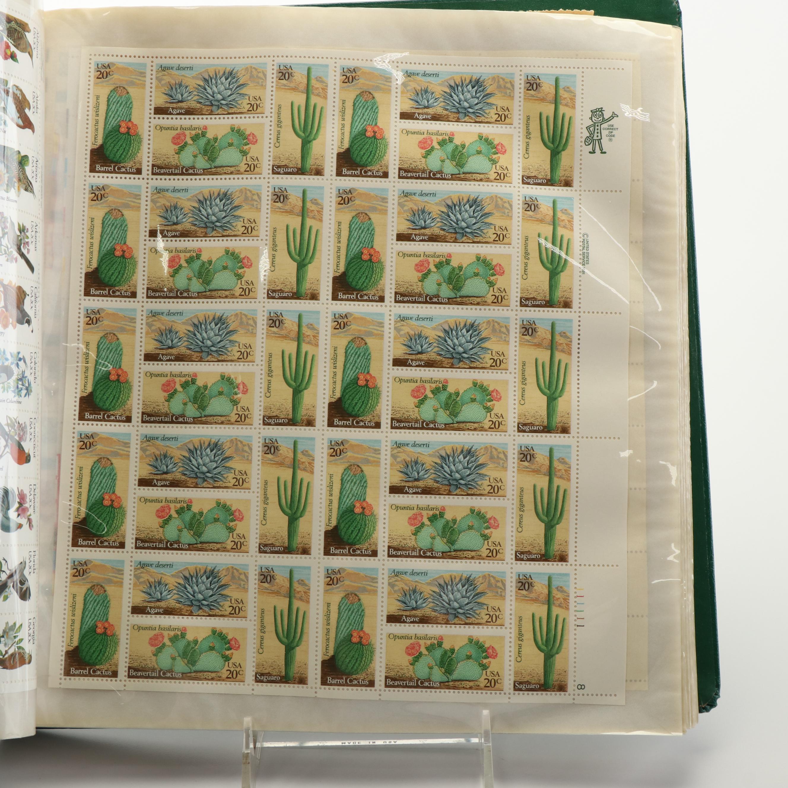 Four Albums of Postage Stamp Sheets