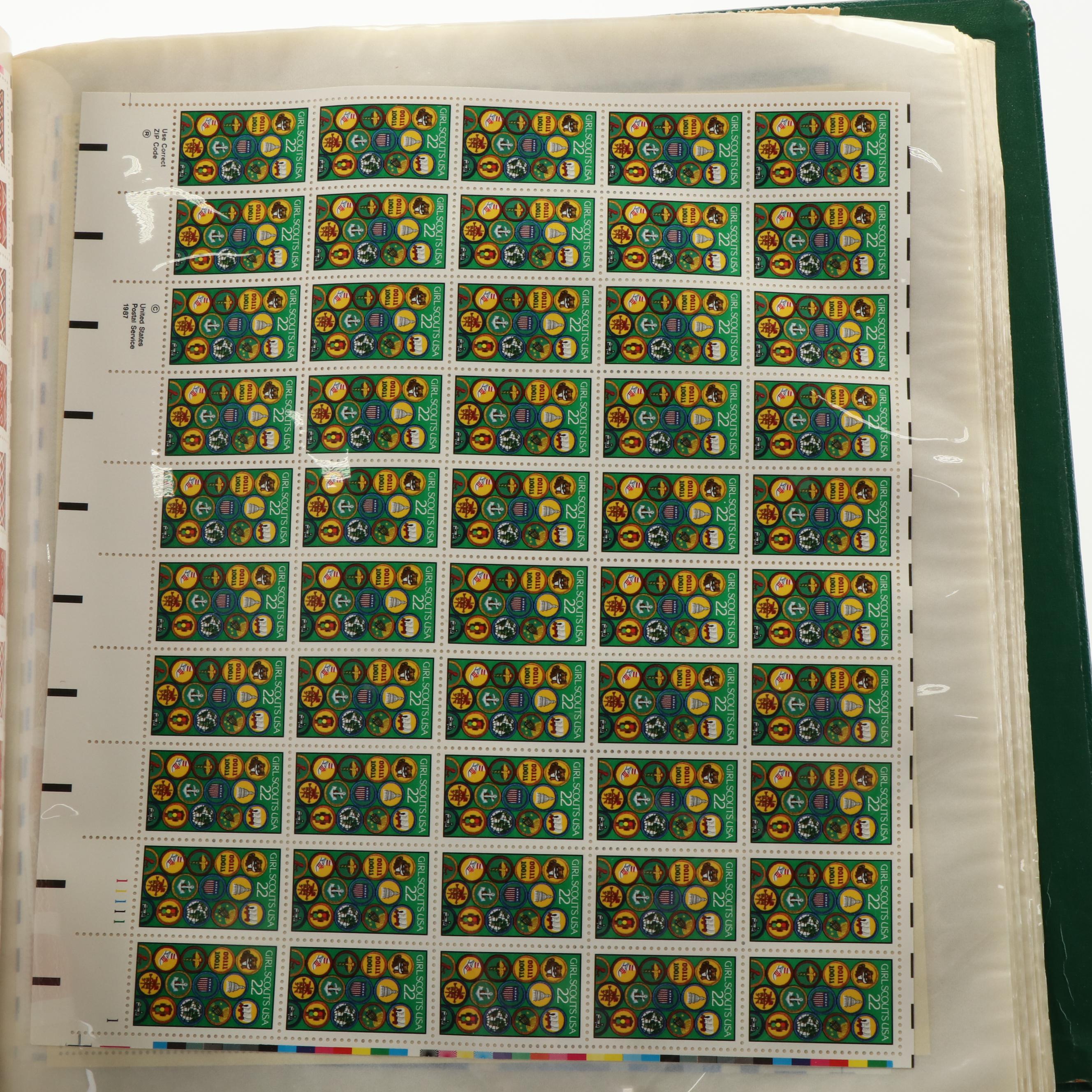 Four Albums of Postage Stamp Sheets