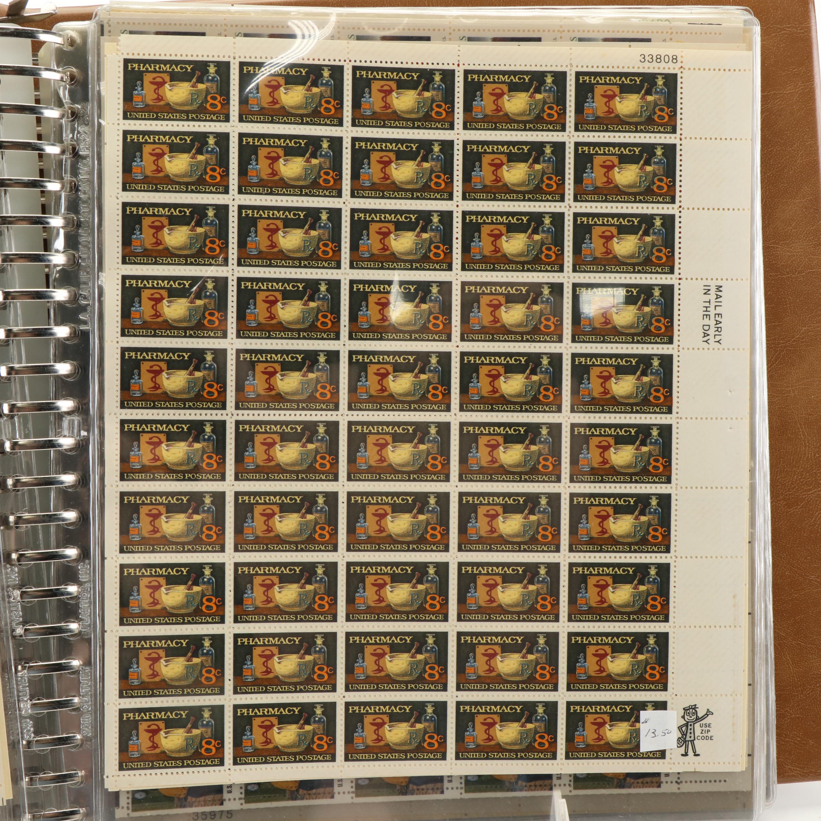 Four Albums of Postage Stamp Sheets