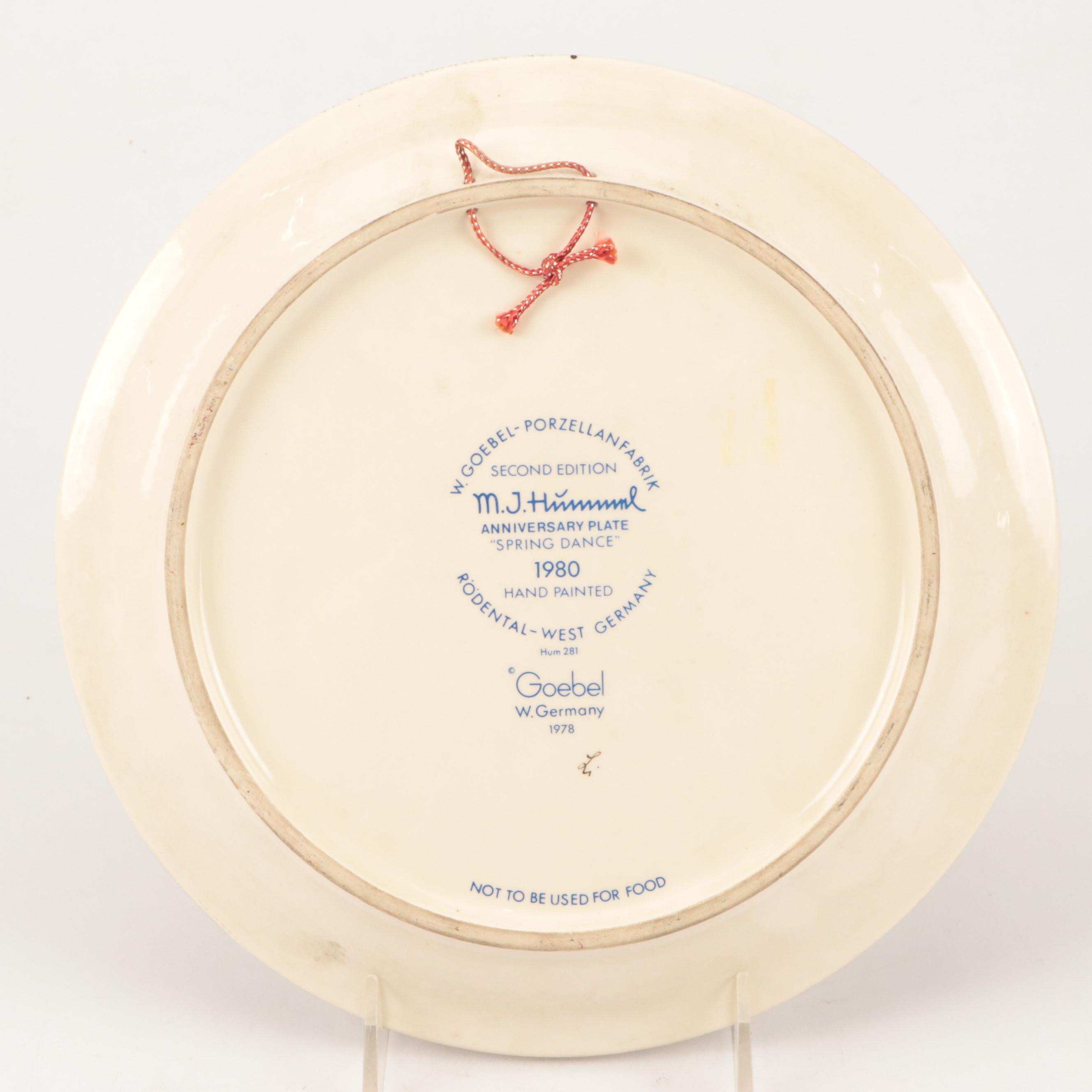 Goebel Hummel Porcelain Collector Plates Including "Spring Dance"