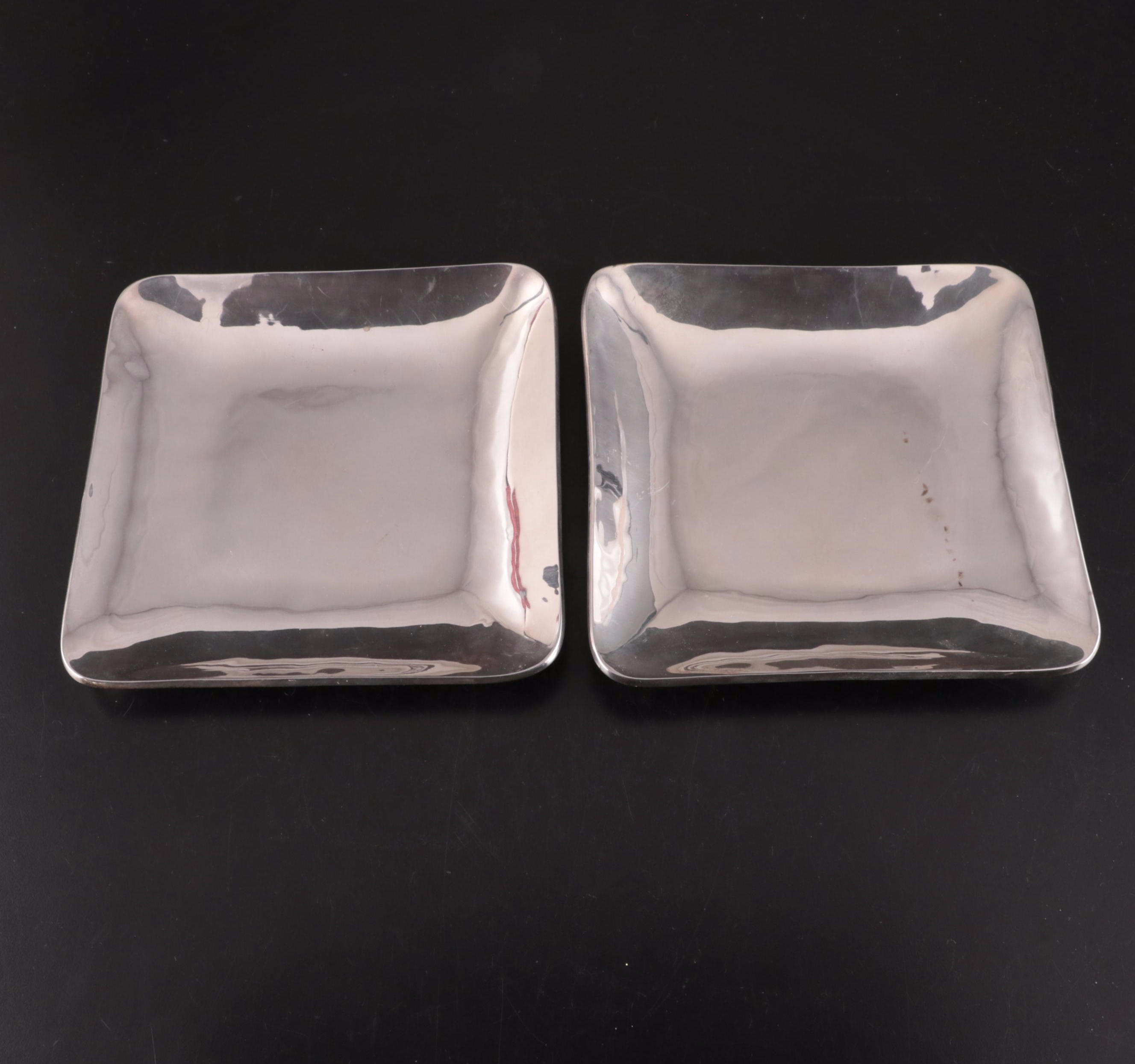 Juventino Lopez Reyes Sterling Silver Candlesticks with Other Modernist Sterling