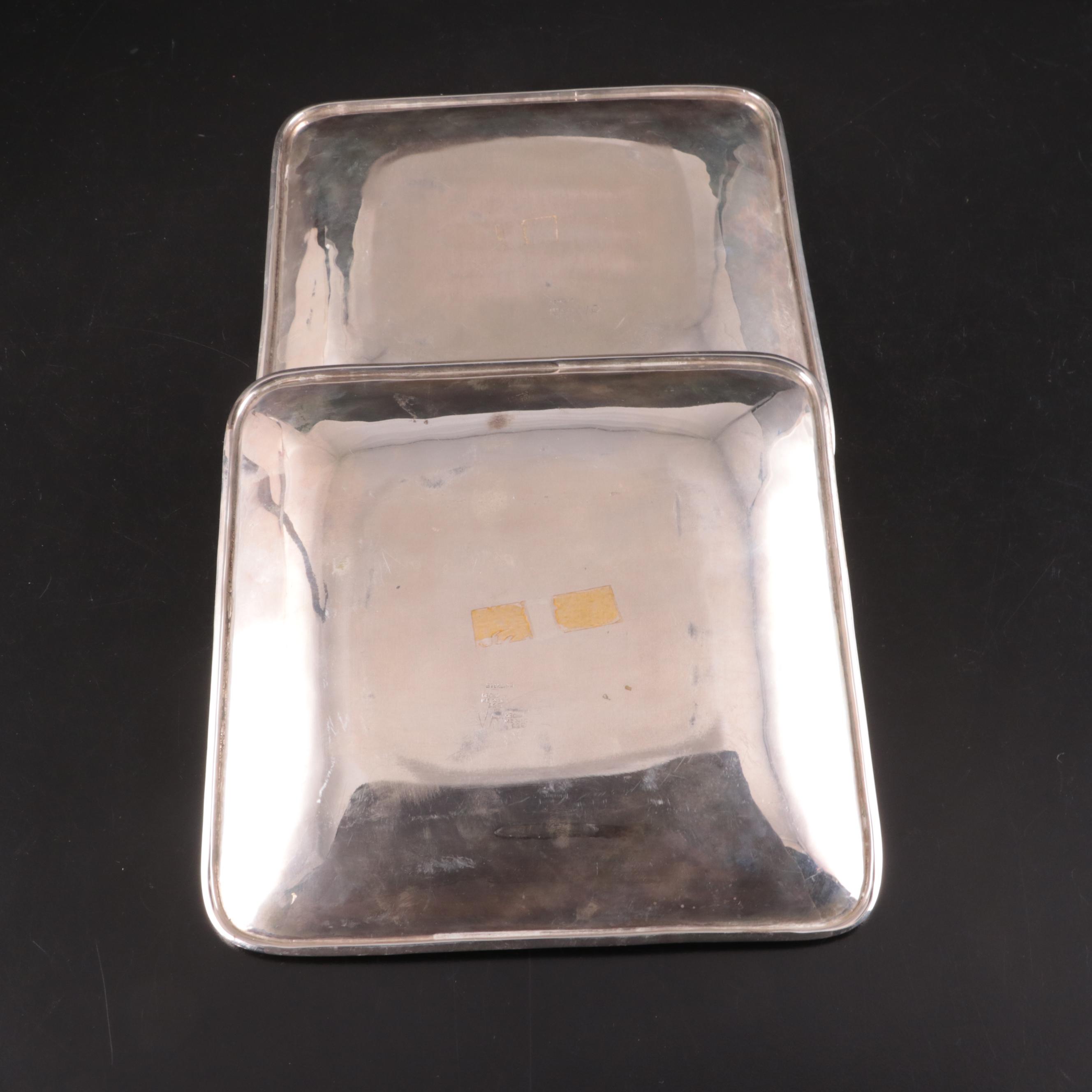 Juventino Lopez Reyes Sterling Silver Candlesticks with Other Modernist Sterling