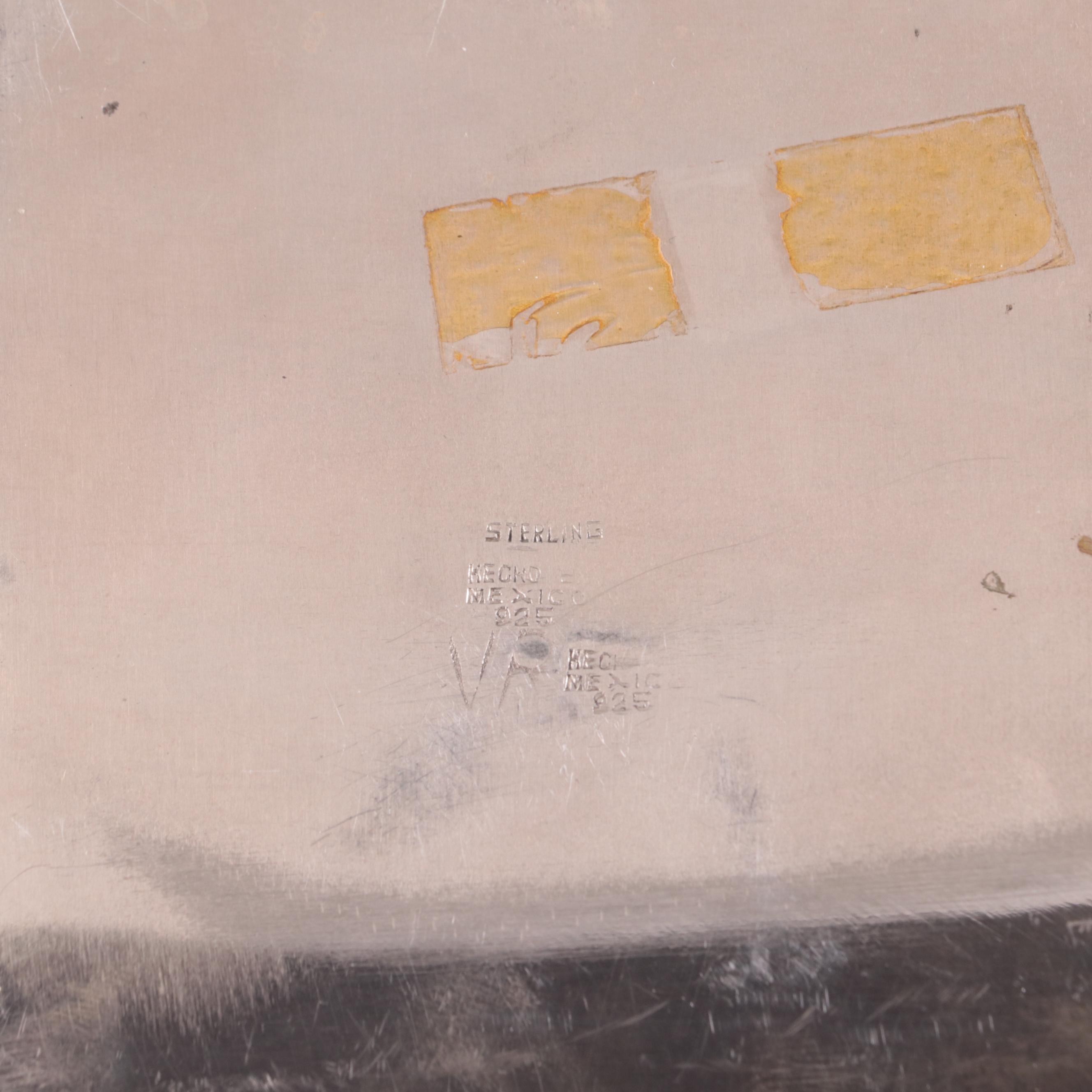 Juventino Lopez Reyes Sterling Silver Candlesticks with Other Modernist Sterling