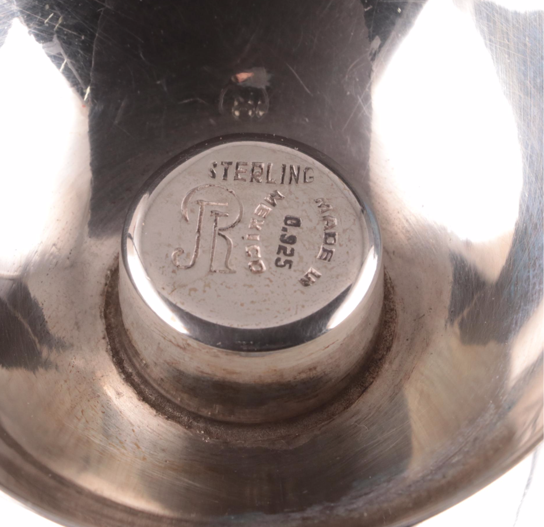 Juventino Lopez Reyes Sterling Silver Candlesticks with Other Modernist Sterling