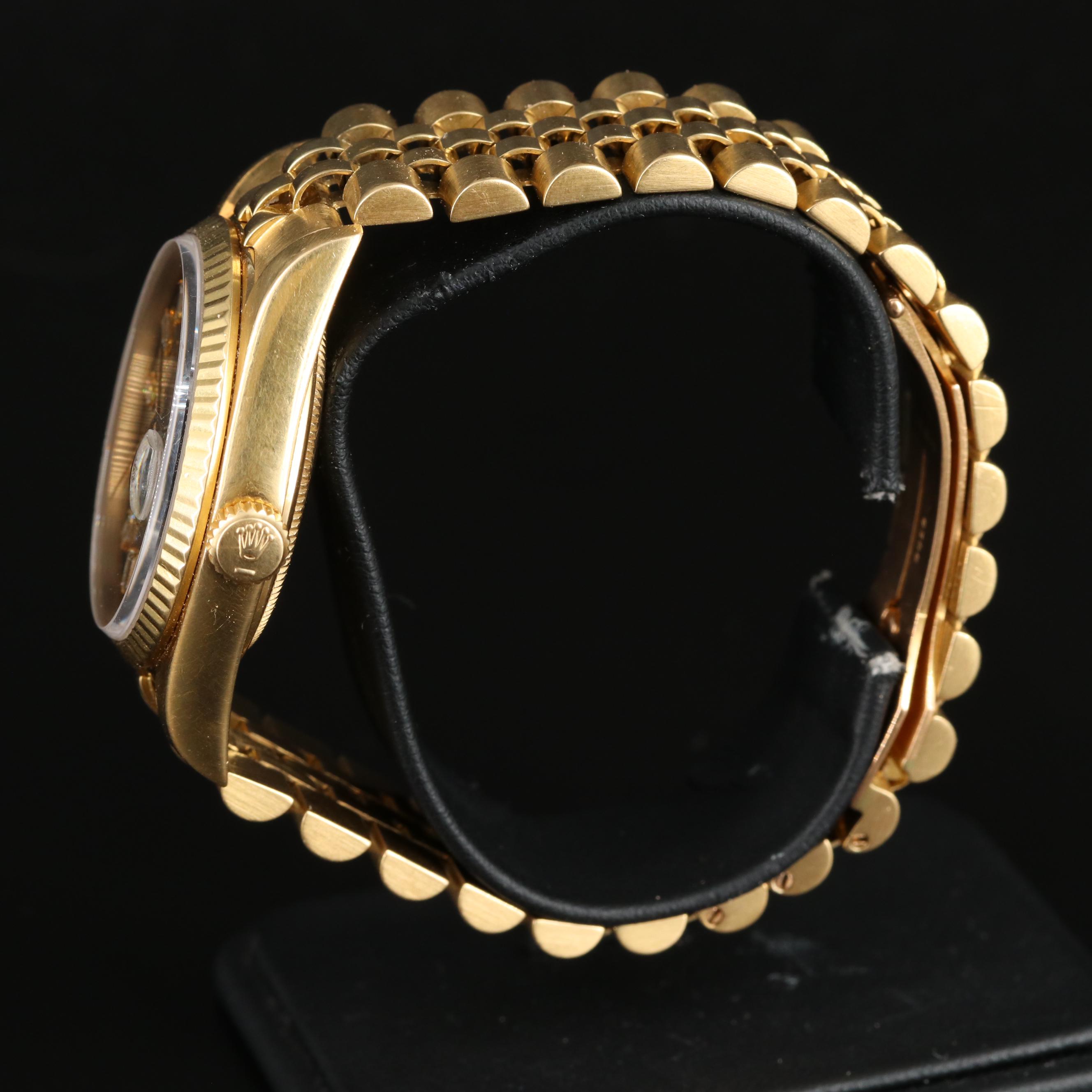 1982 18K Rolex Custom Diamond Dial Datejust Watch