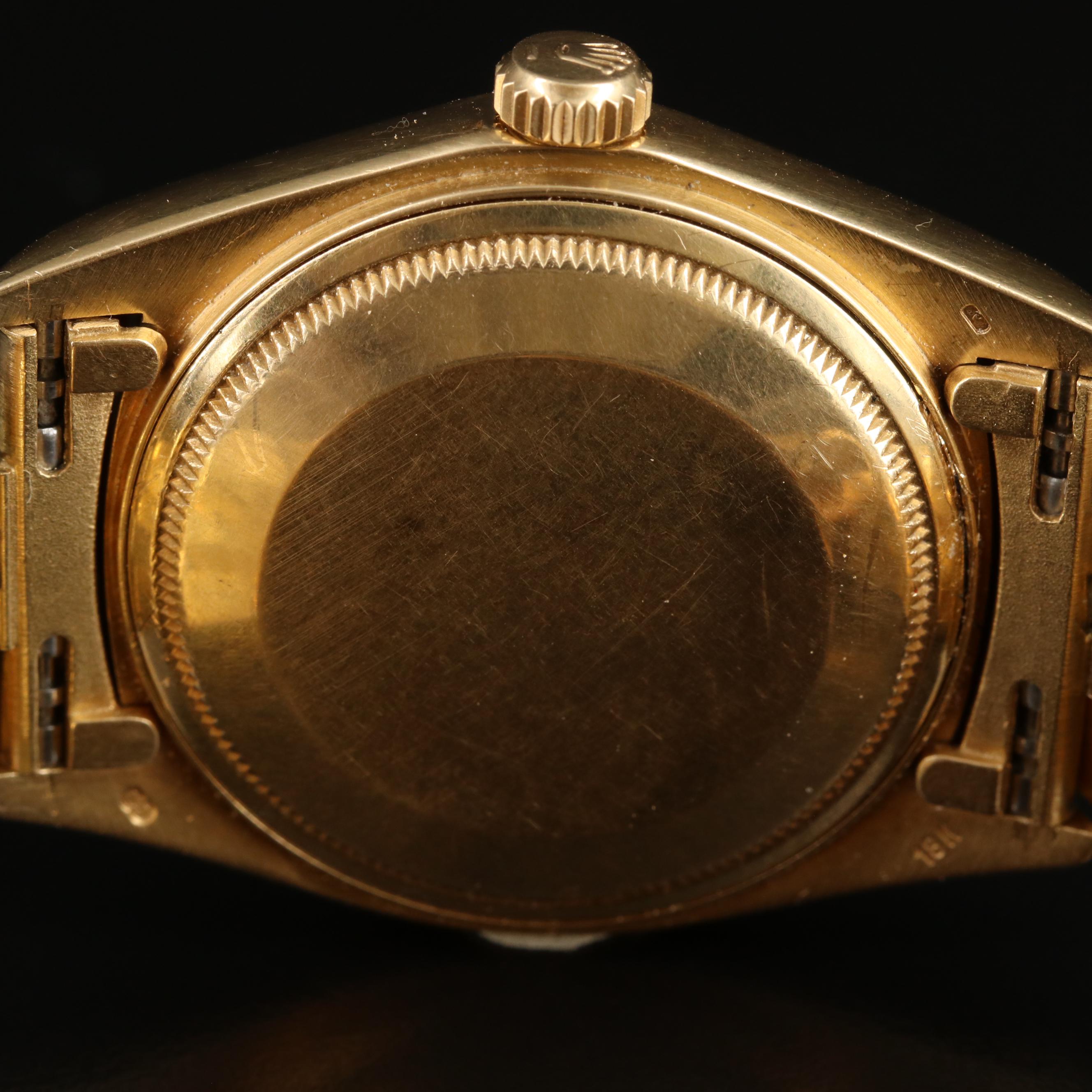 1982 18K Rolex Custom Diamond Dial Datejust Watch