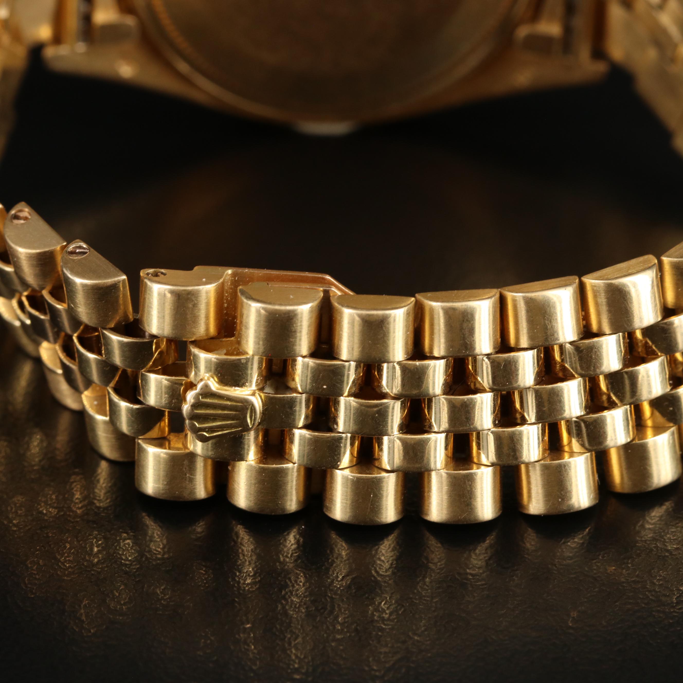 1982 18K Rolex Custom Diamond Dial Datejust Watch