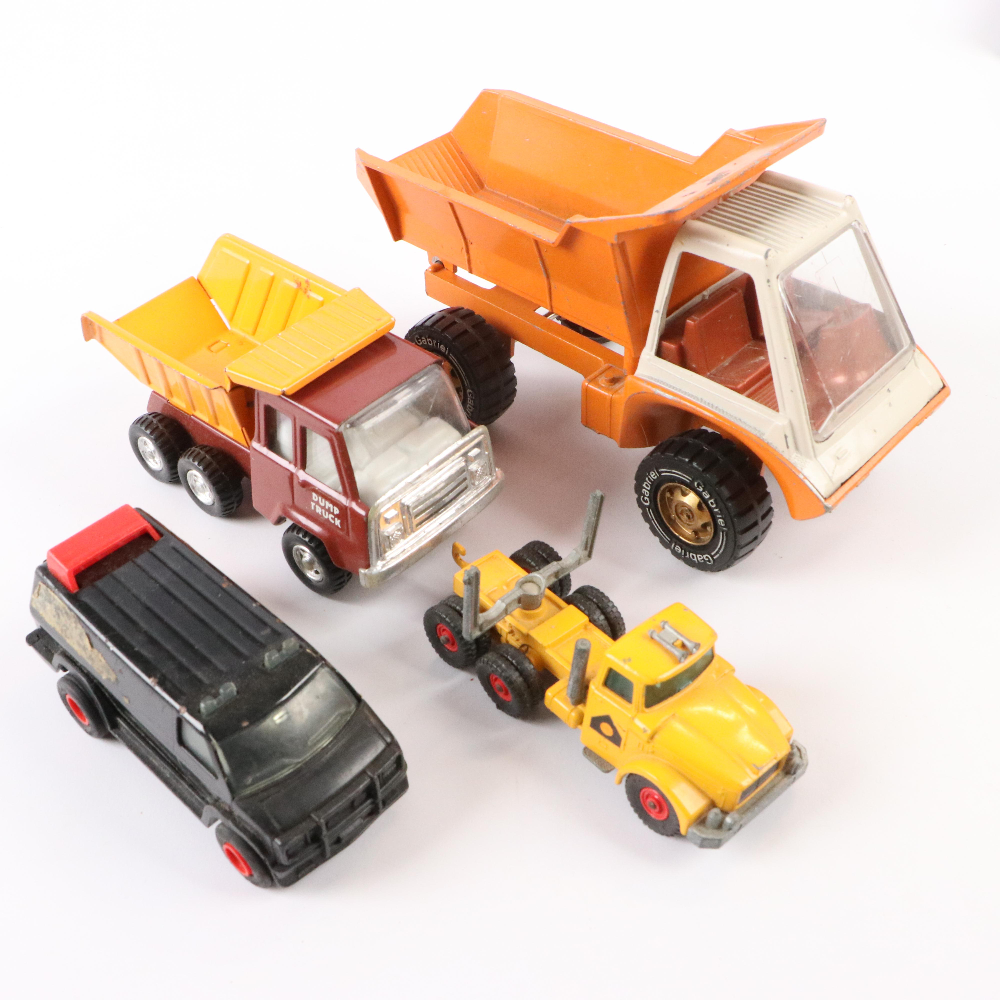 Tonka Metal Vehicles, Other Assorted Toy Trucks and Race Cars