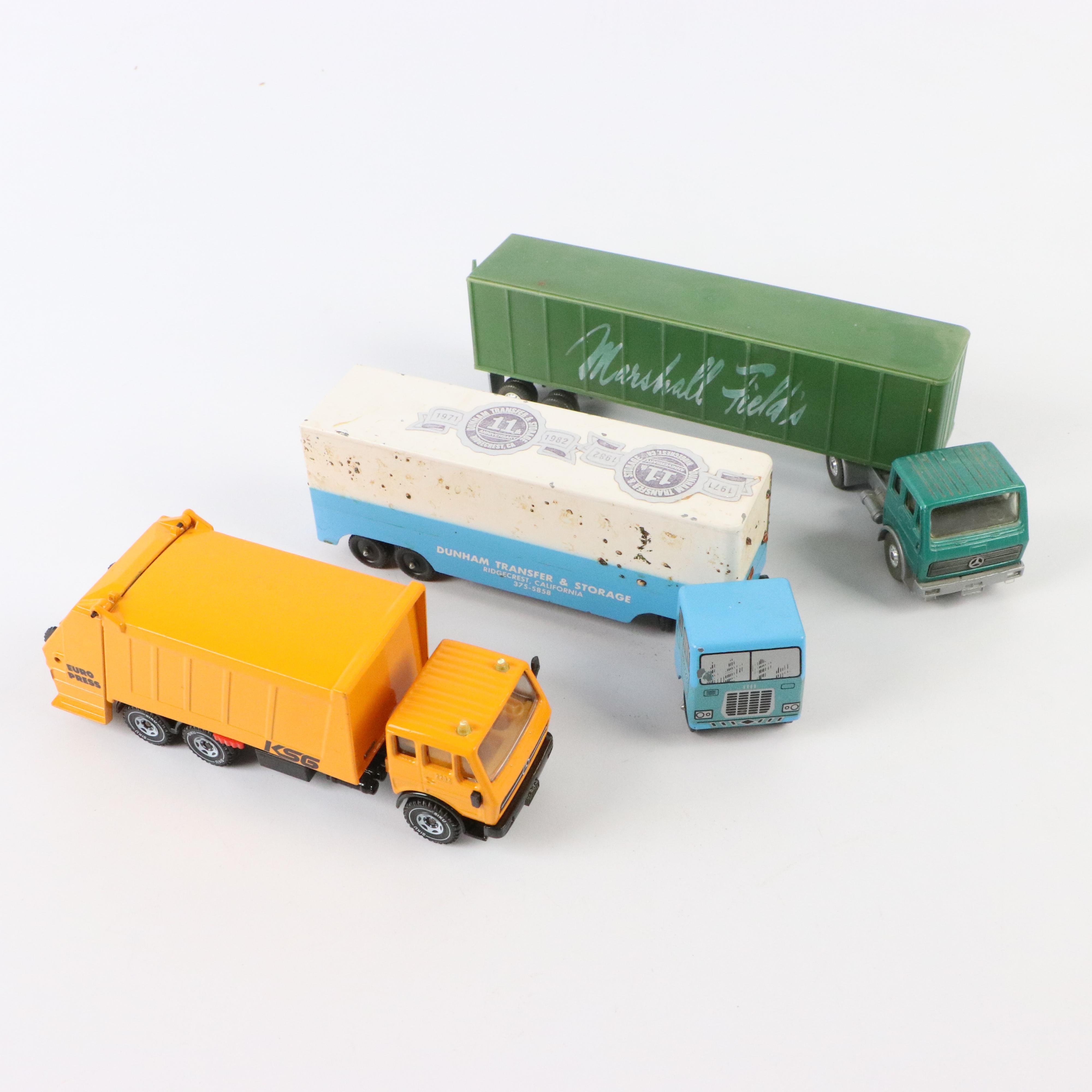 Tonka Metal Vehicles, Other Assorted Toy Trucks and Race Cars