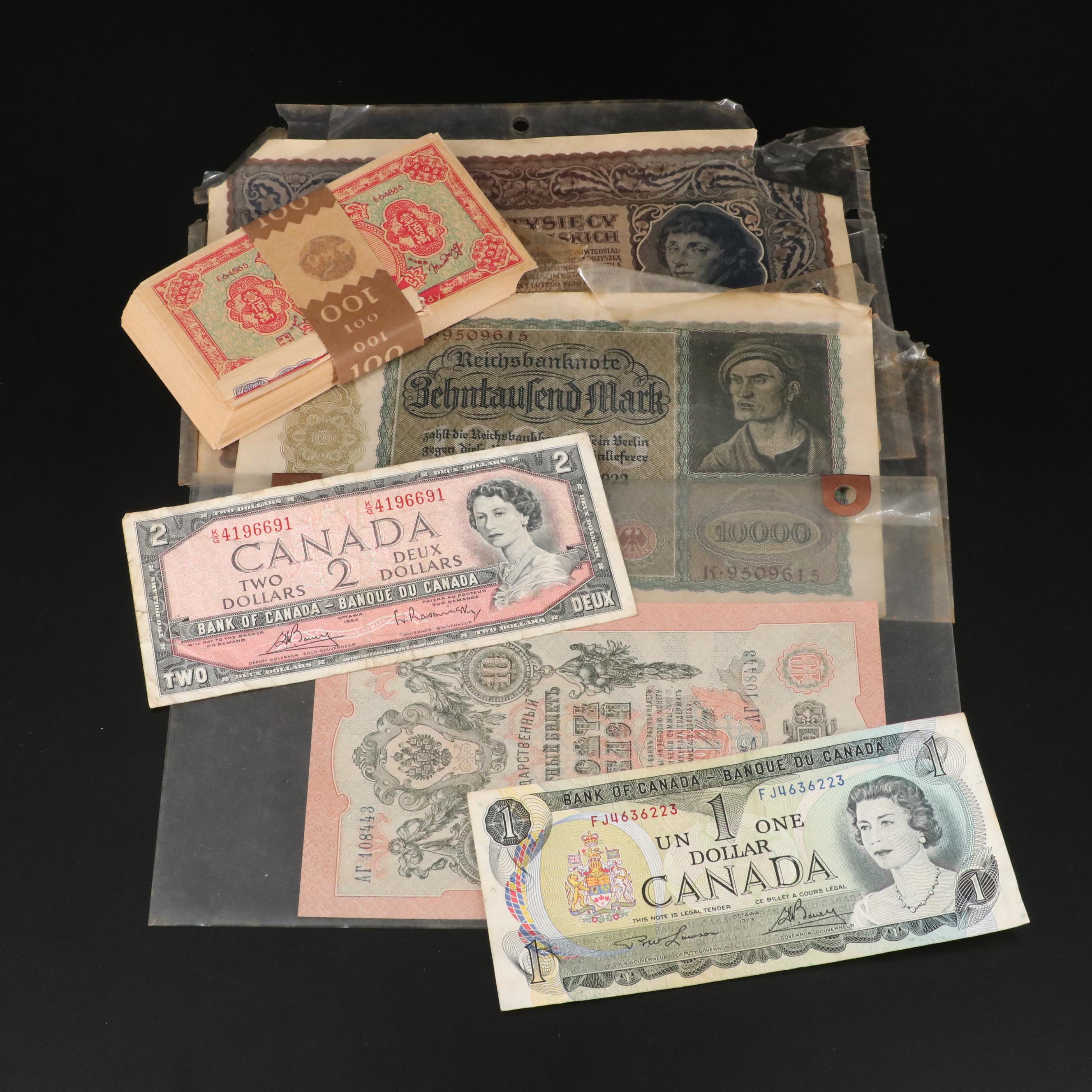 U.S. and Foreign Currency and Reproduction Banknotes