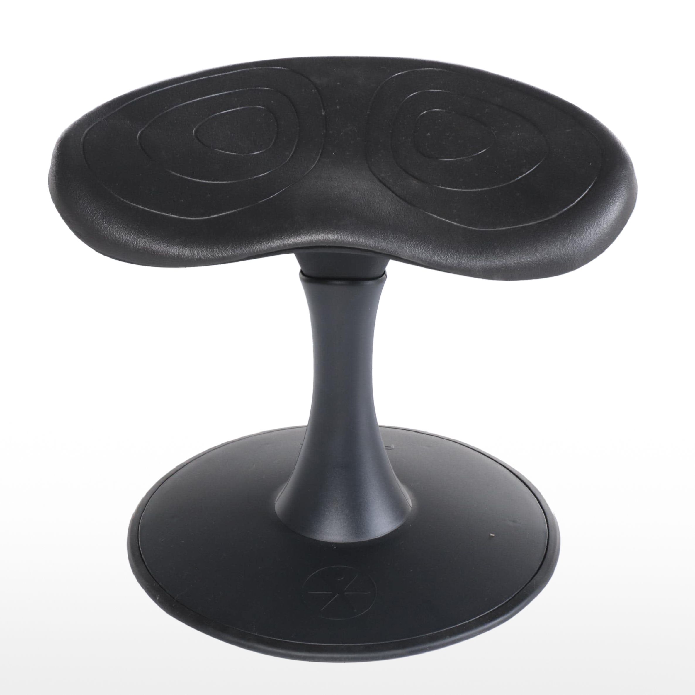 Two Mayline and Safco 14" Focal Fidget Active Seating Stools in Black