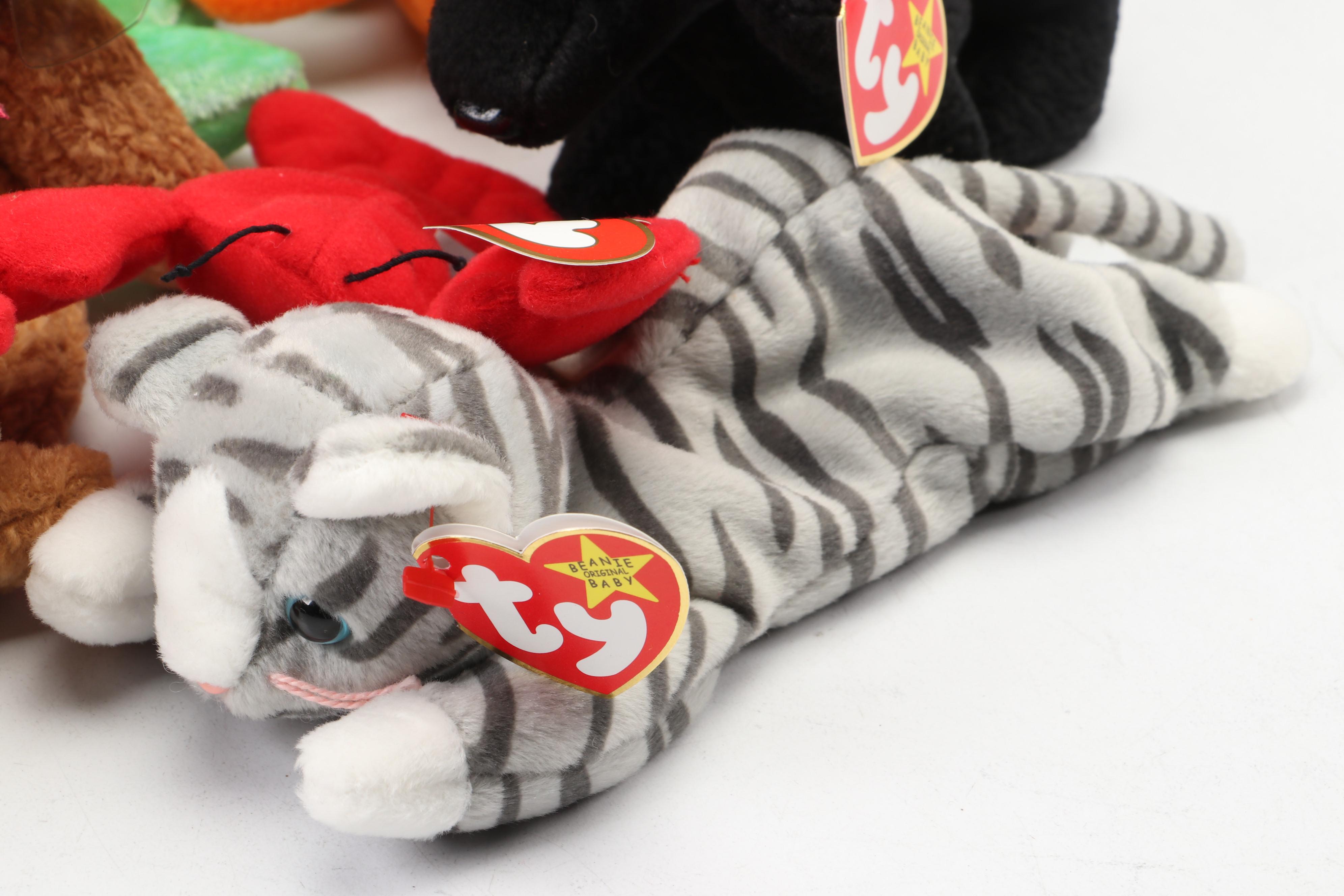 Ty Beanie Babies Including "Goldie", "GiGi", and More