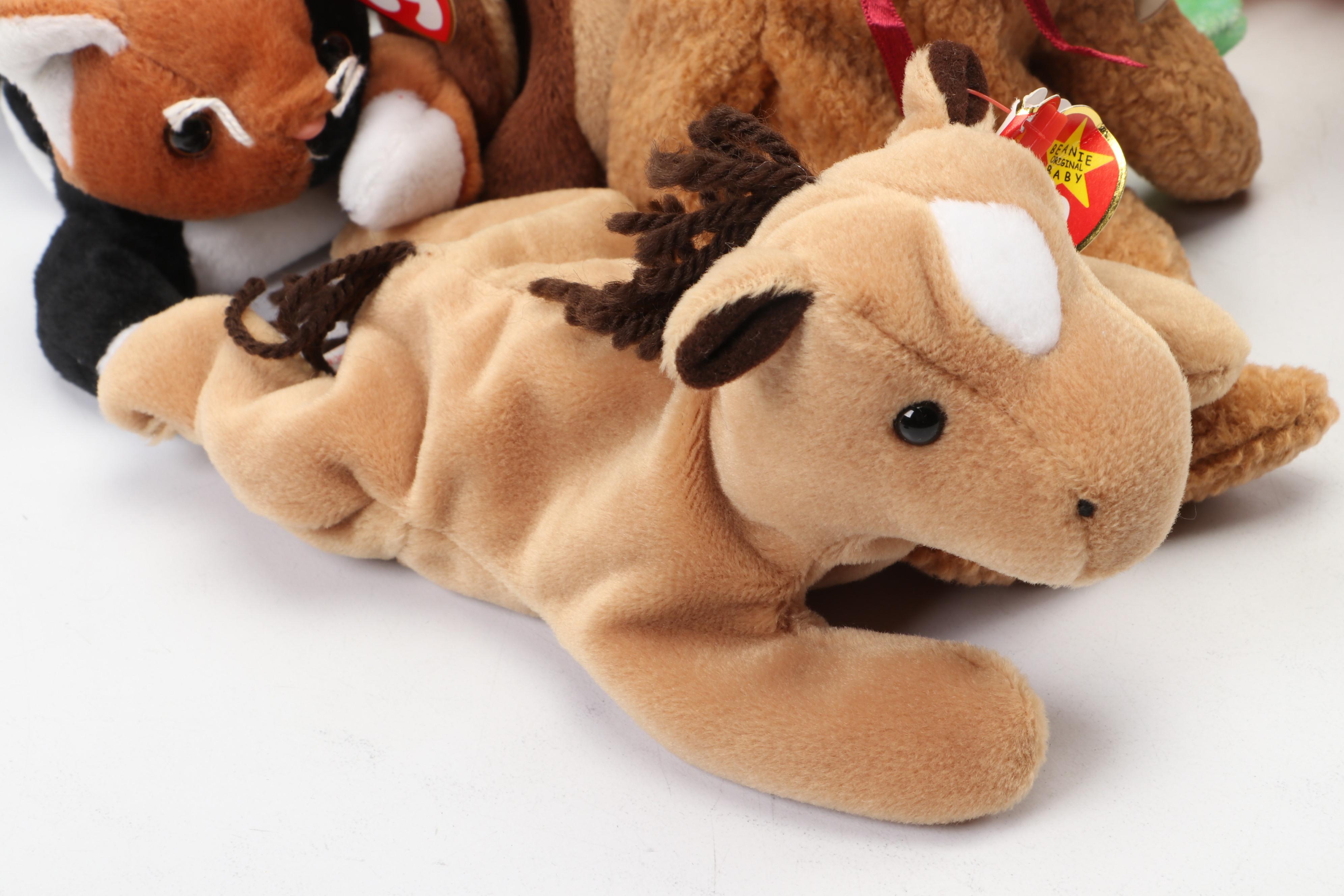 Ty Beanie Babies Including "Goldie", "GiGi", and More