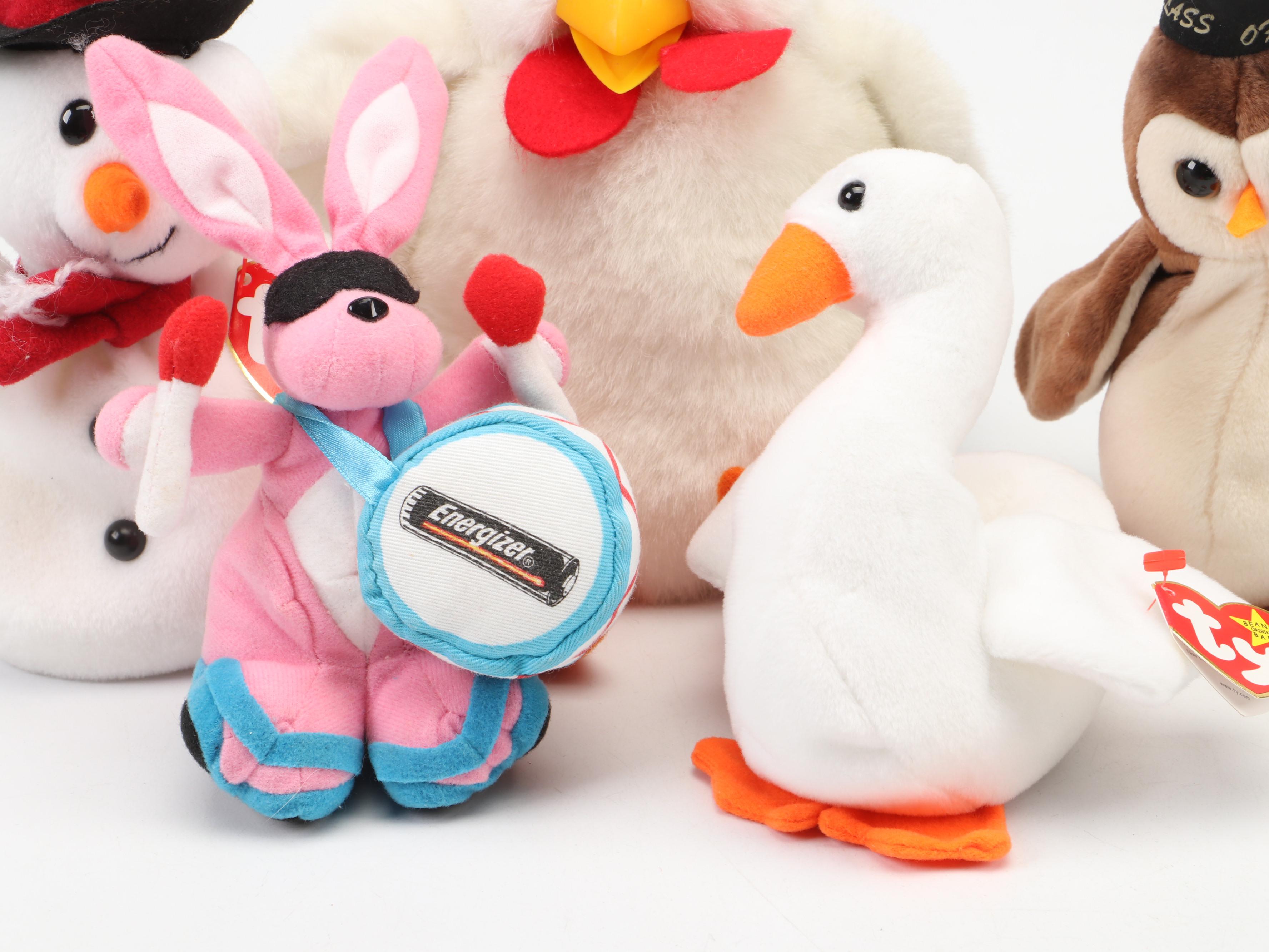 Ty Beanie Babies Including "Goldie", "GiGi", and More