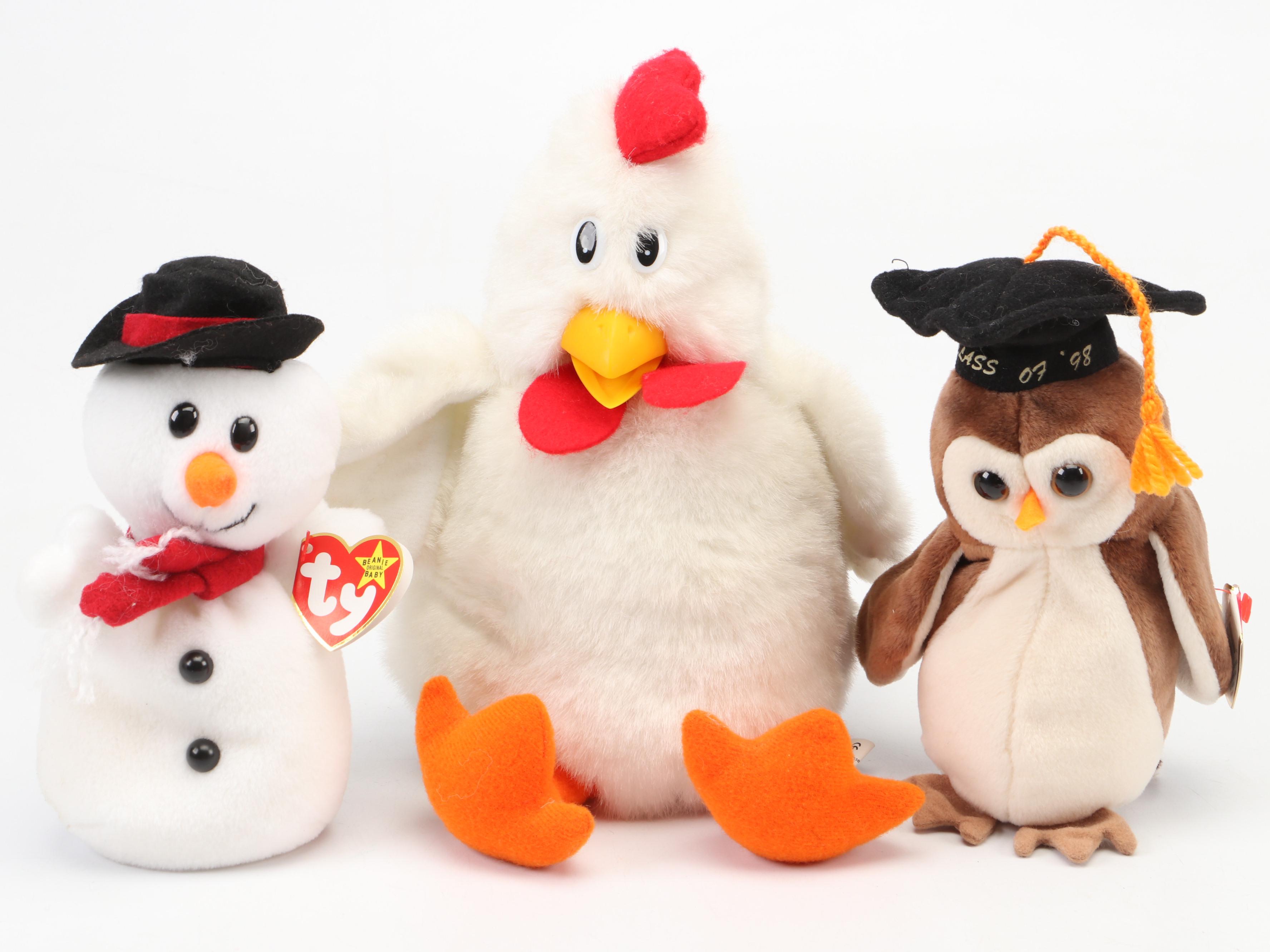 Ty Beanie Babies Including "Goldie", "GiGi", and More