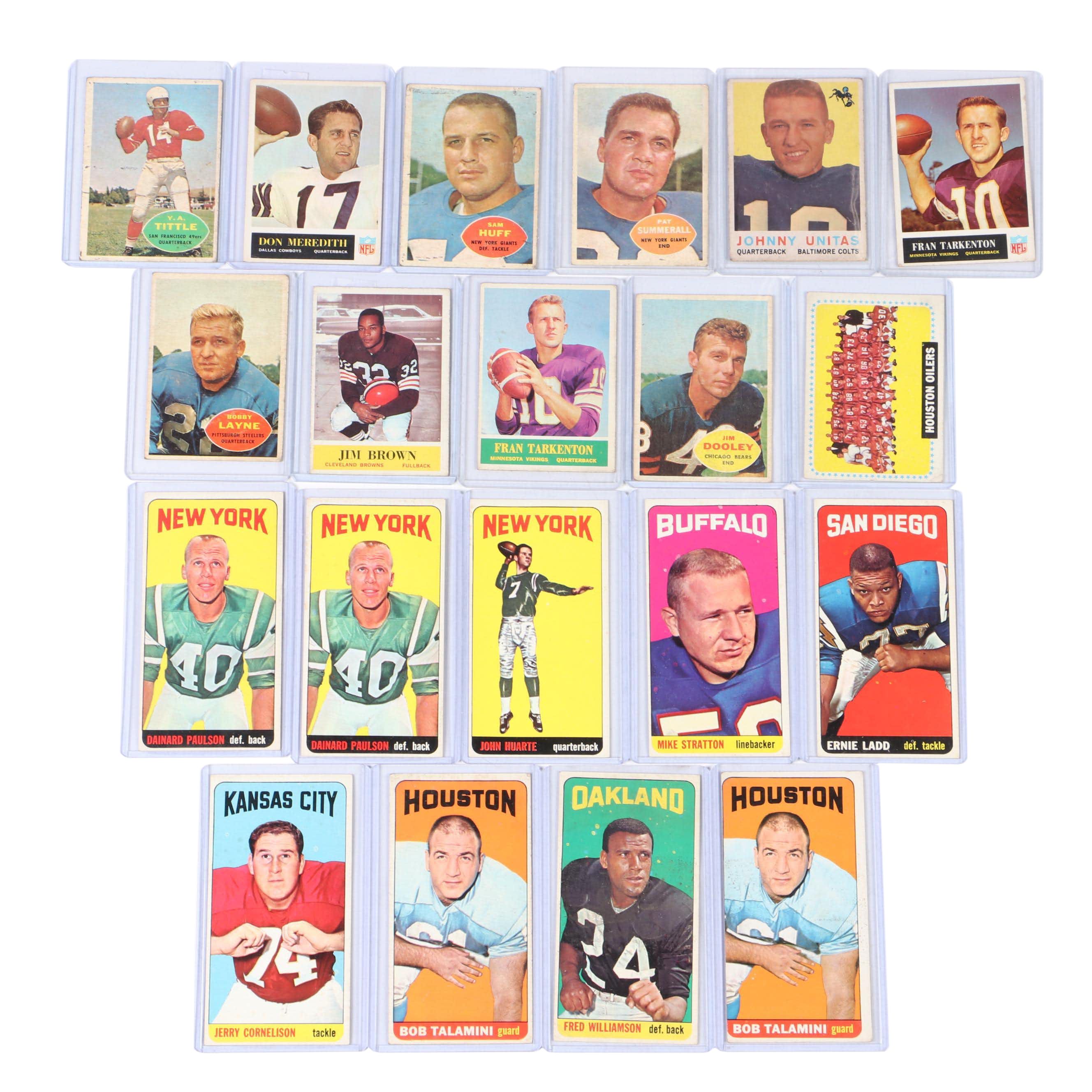 Topps with Philadelphia Football Cards Featuring Jim Brown and More, 1960s