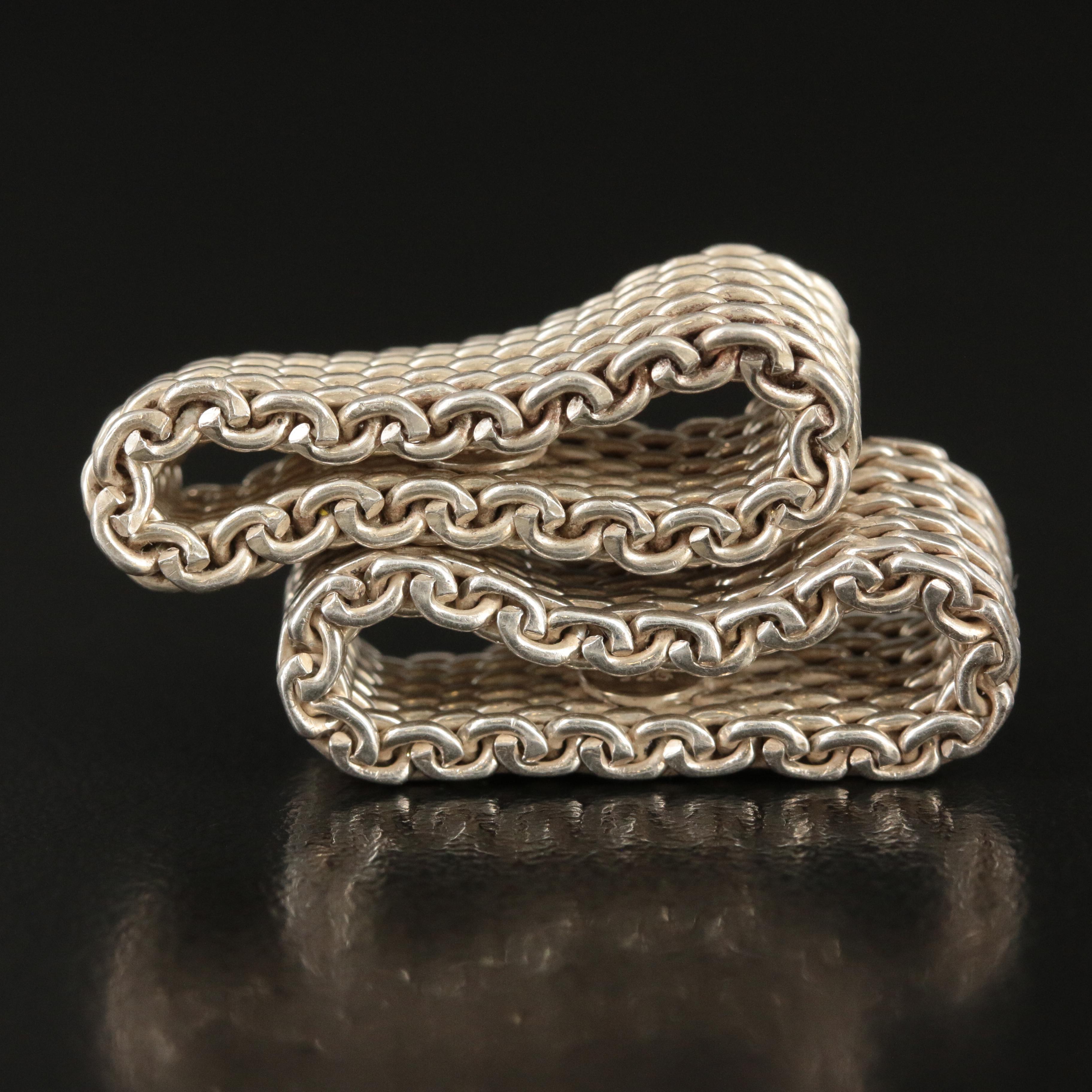 Tiffany & Co. "Somerset" Sterling Mesh Rings