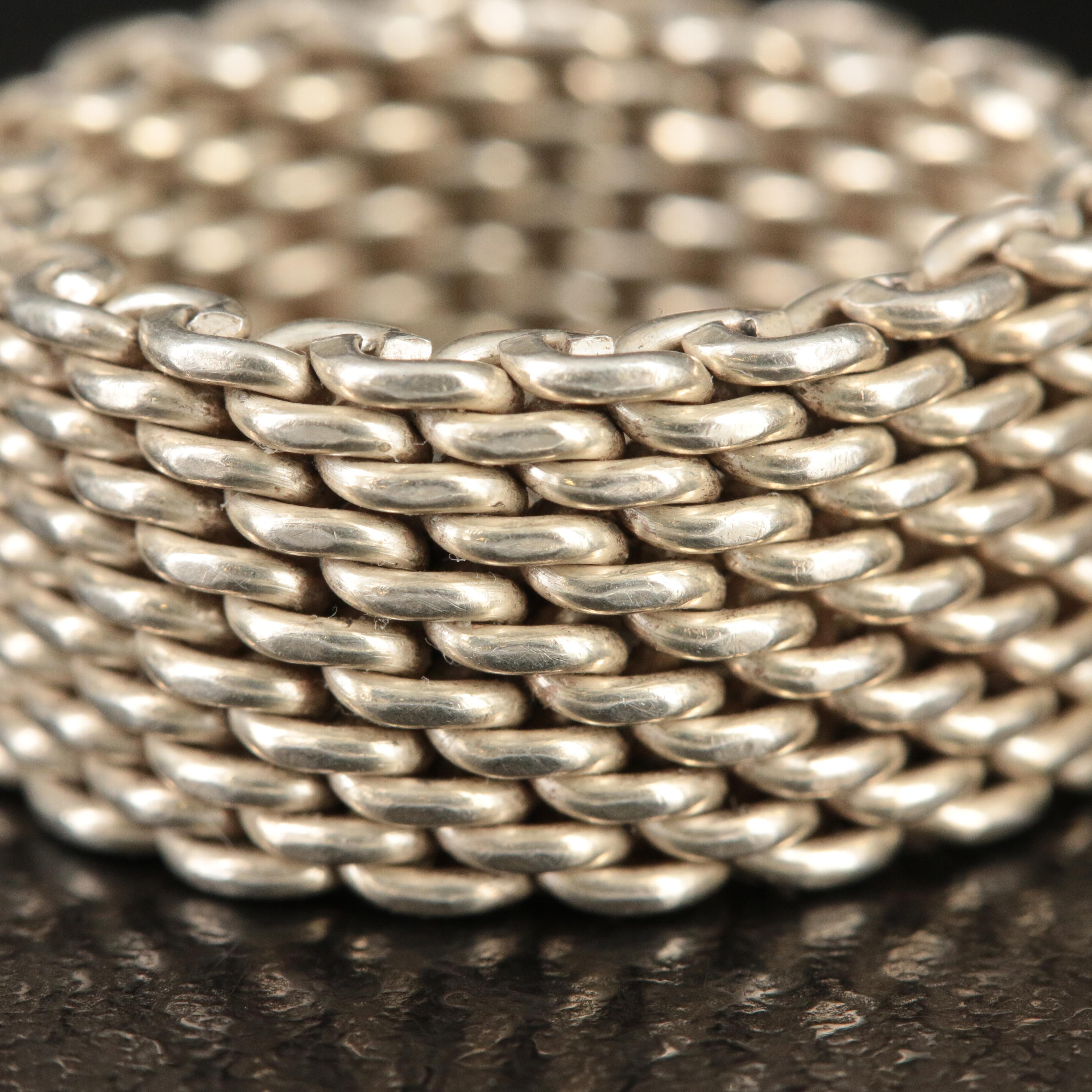 Tiffany & Co. "Somerset" Sterling Mesh Rings