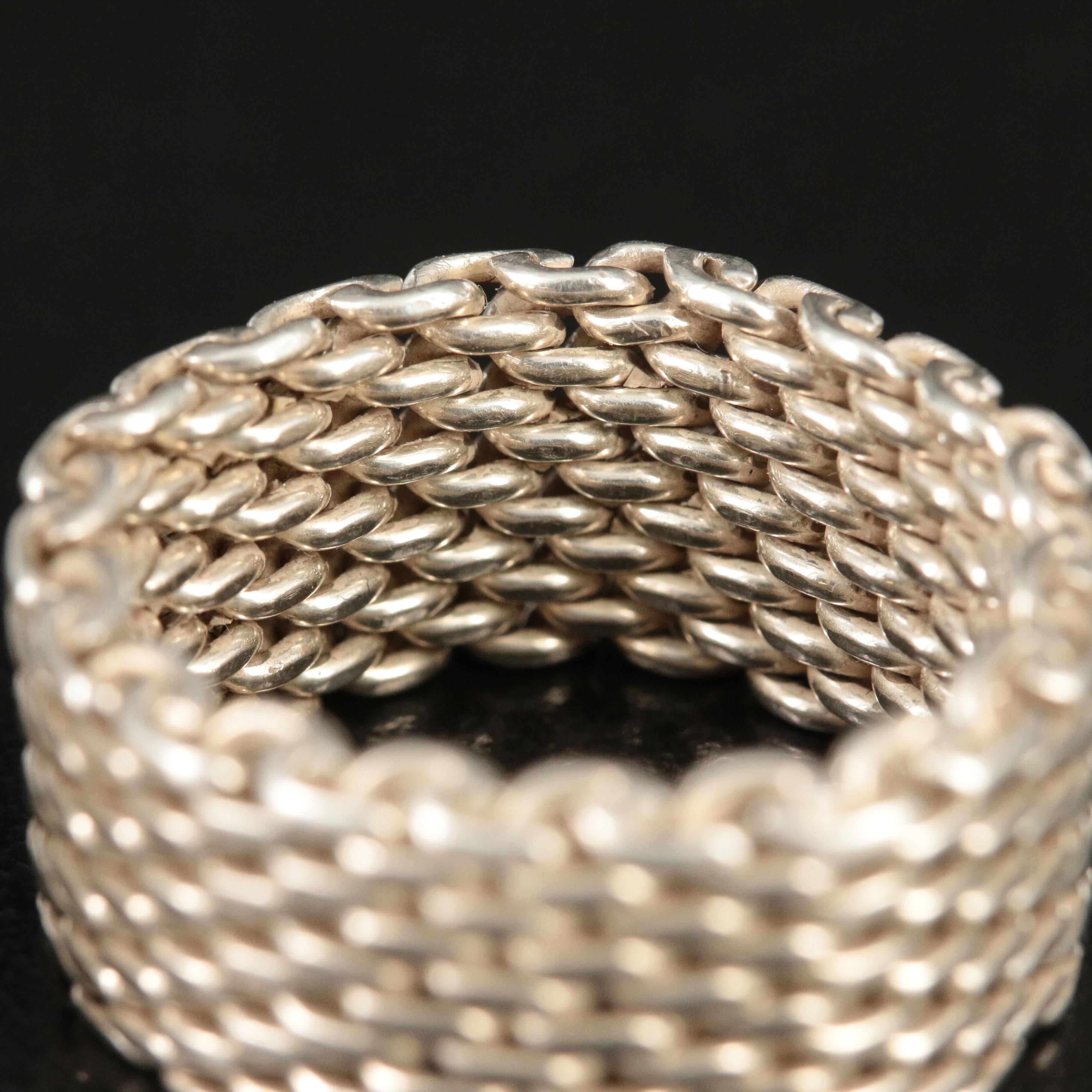 Tiffany & Co. "Somerset" Sterling Mesh Rings