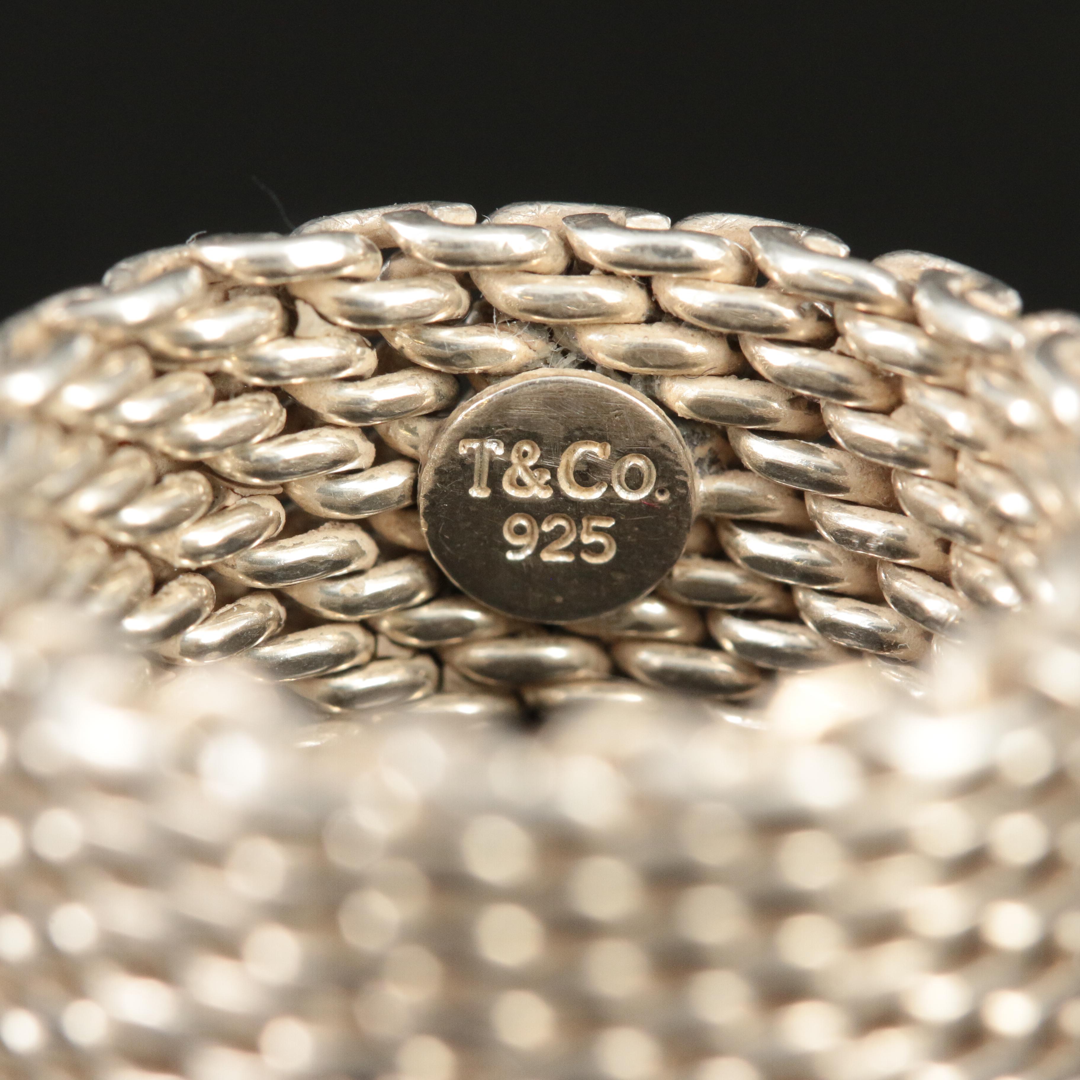 Tiffany & Co. "Somerset" Sterling Mesh Rings