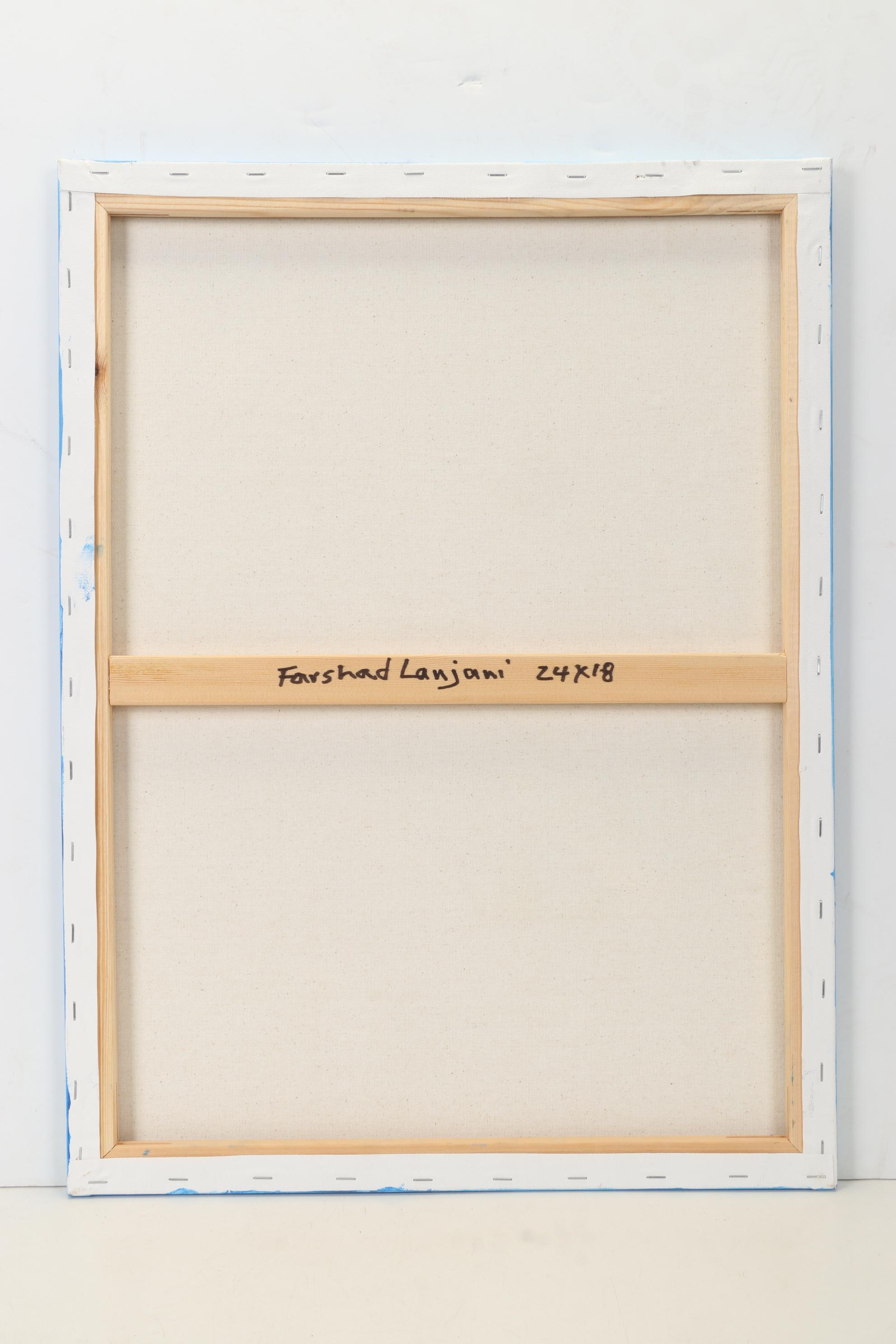 Farshad Lanjani Acrylic Painting of City Street Scene, 21st Century