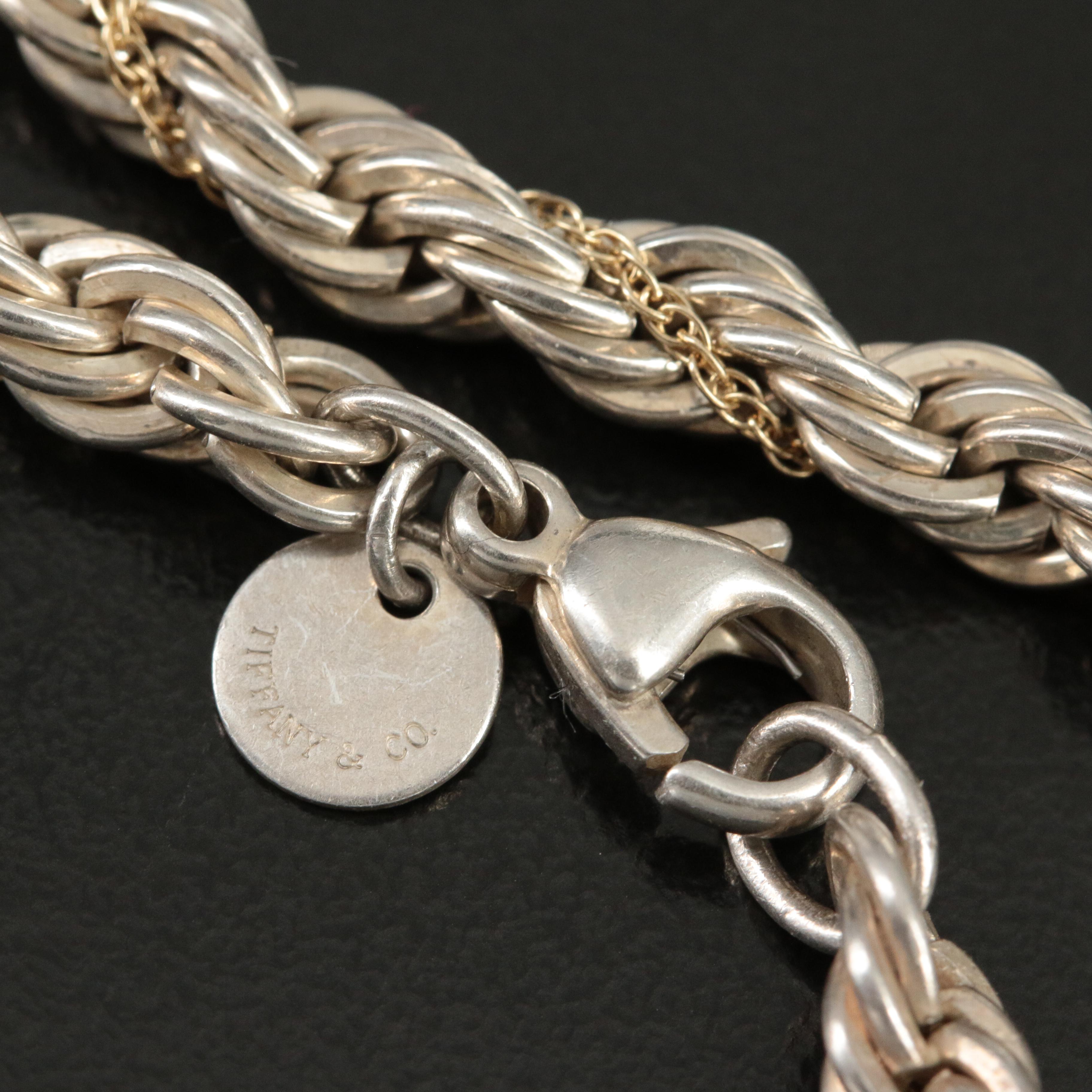 Tiffany & Co. Sterling and 18K Twisted Rope Bracelet