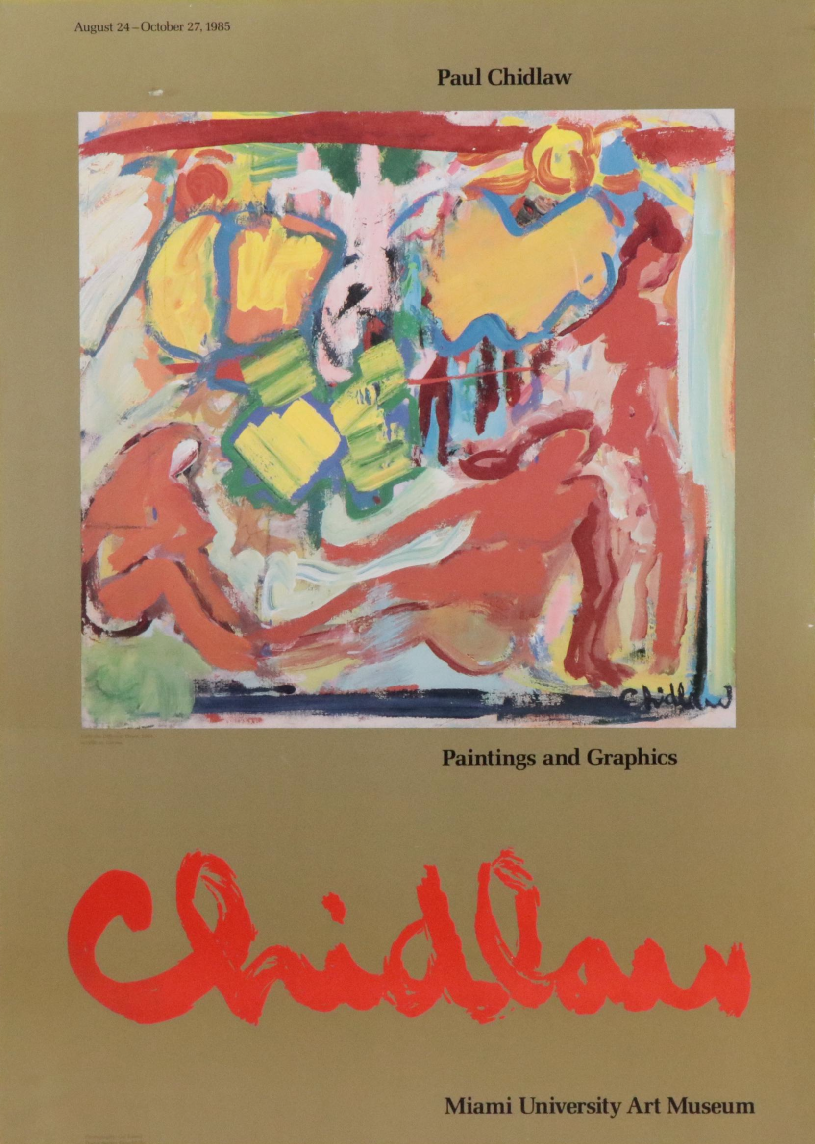 Miami University Art Museum Offset Lithograph Poster After Paul Chidlaw