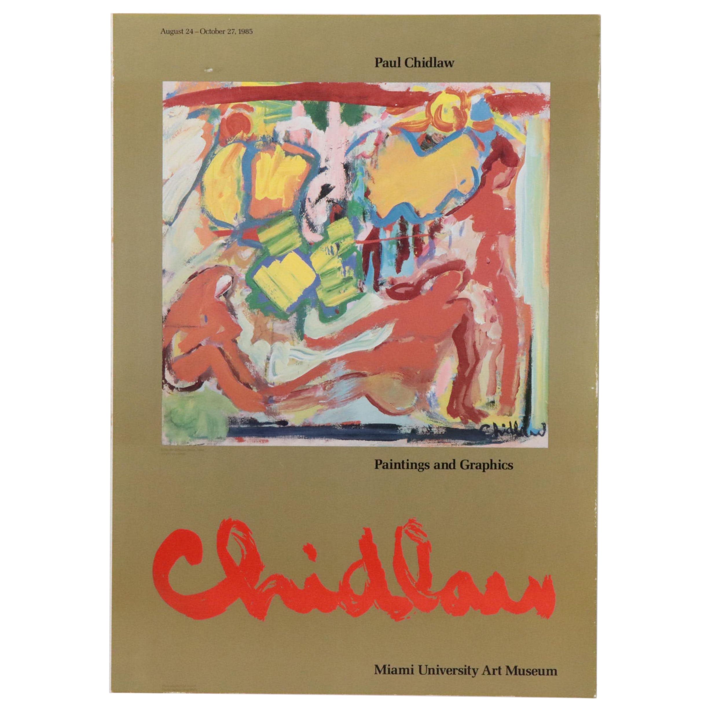 Miami University Art Museum Offset Lithograph Poster After Paul Chidlaw