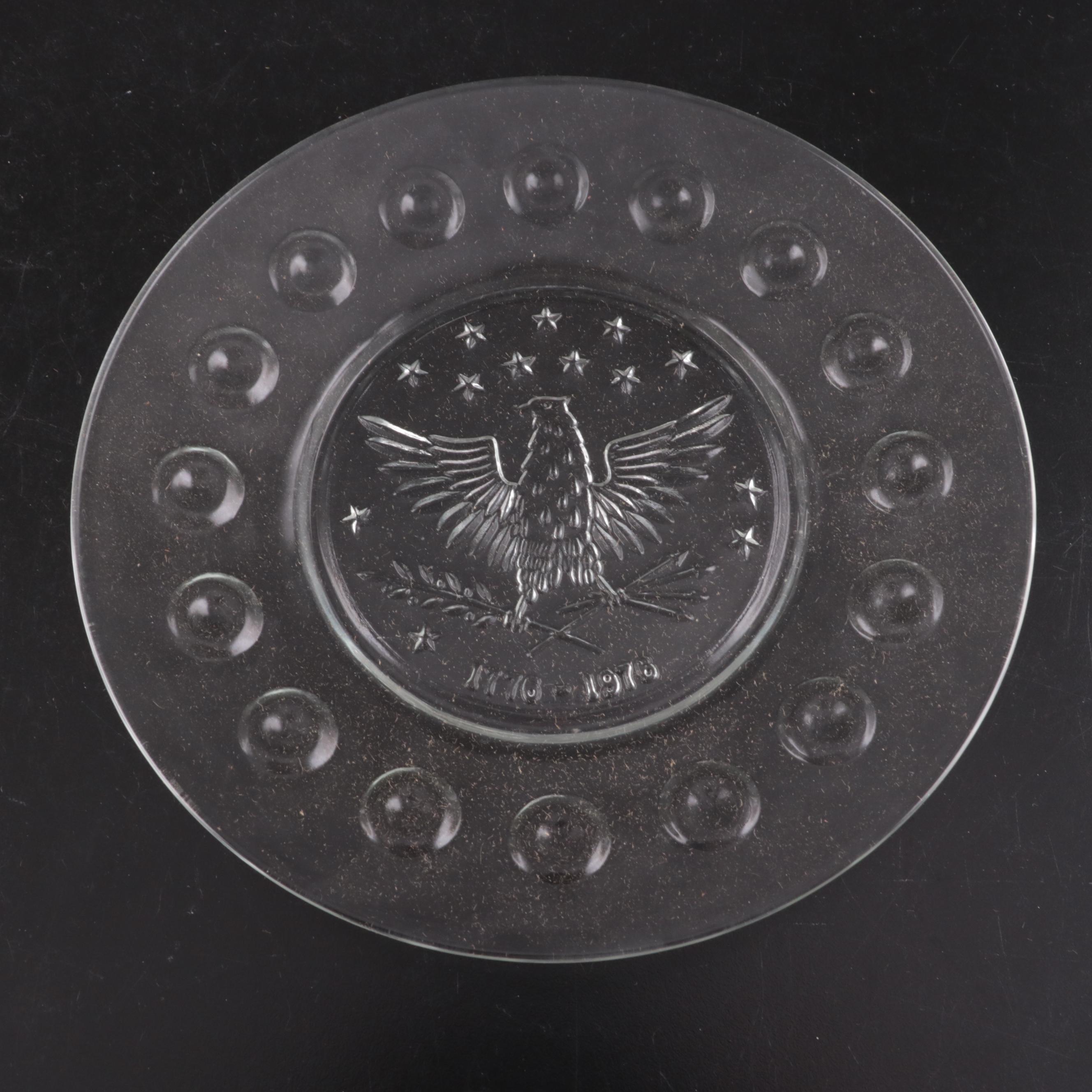 Commemorative Bicentennial Glass Plates and Other Cocktail Glasses