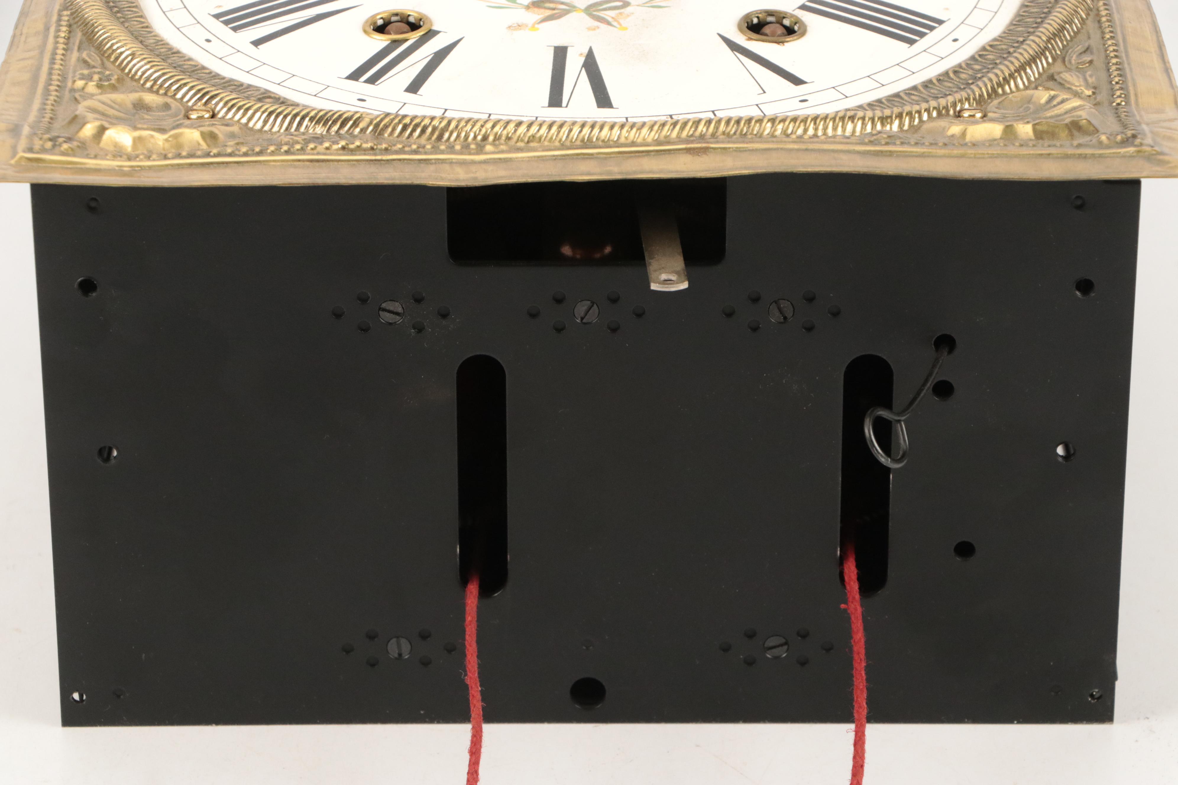 Jacques Almar Courting Couple Motif Metal Comtoise Clock