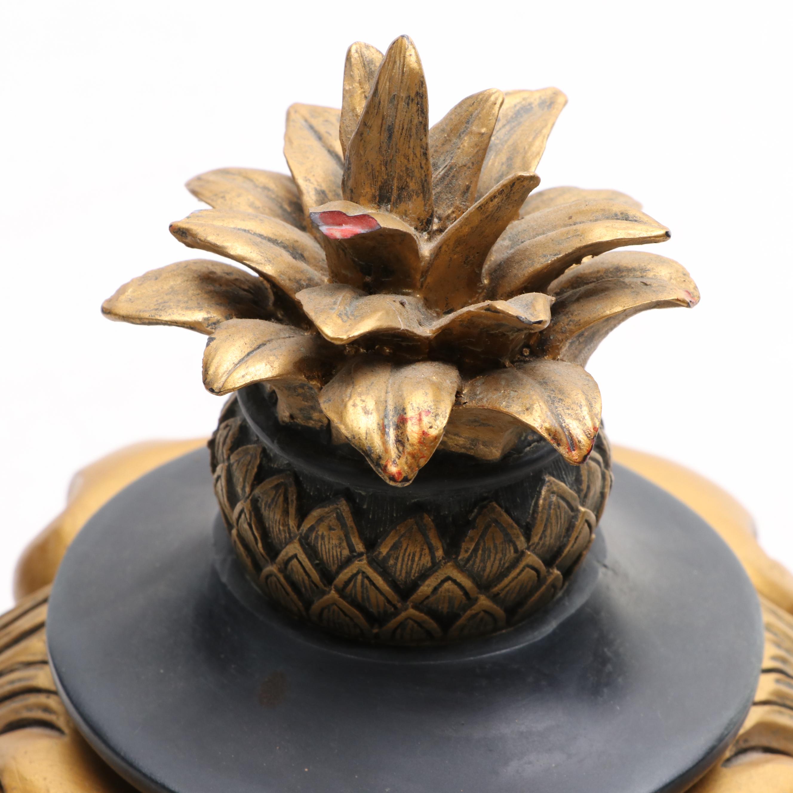 PM. Craftsman Brass Bookends with Enesco Resin Trinket Box and More