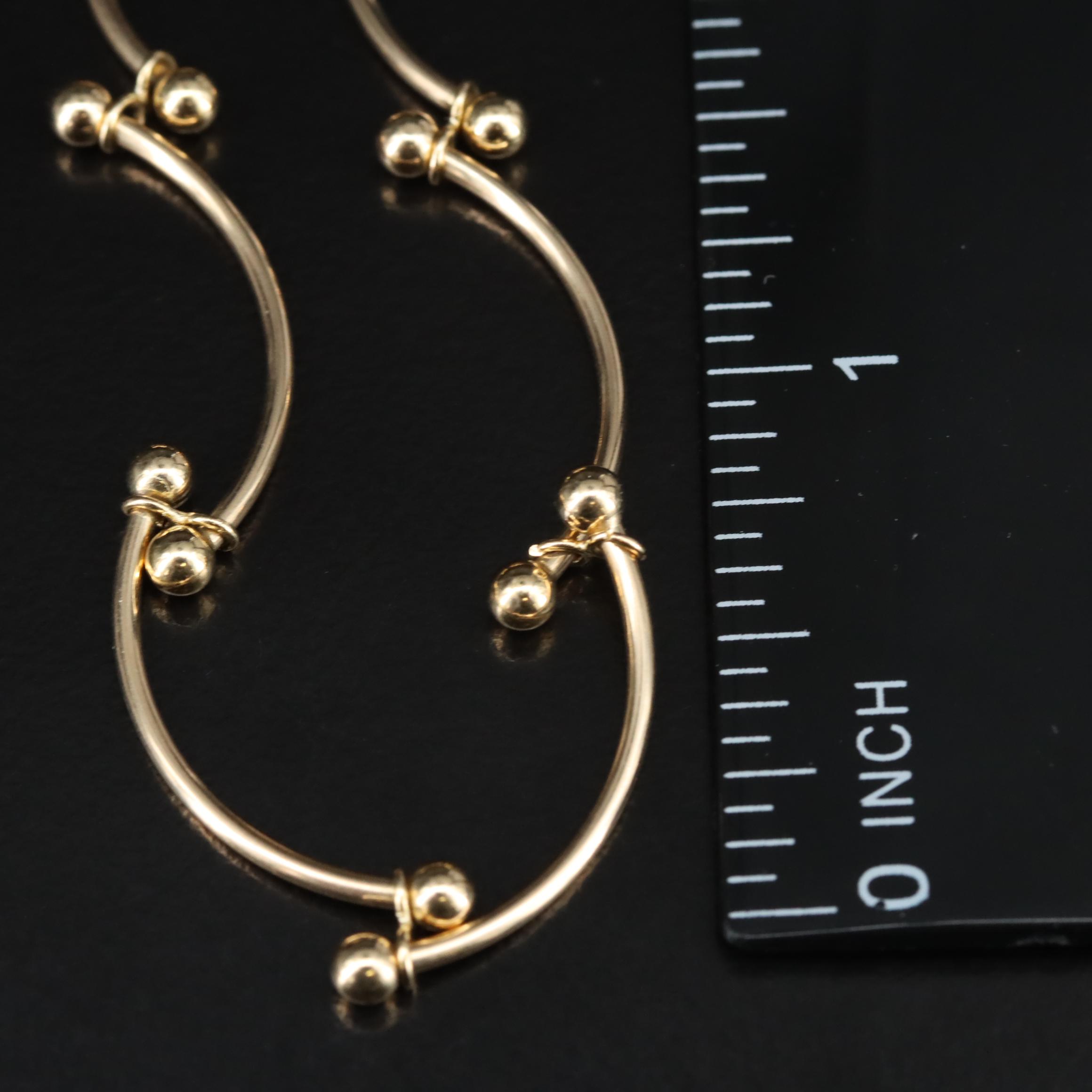 14K Curved Bar Necklace